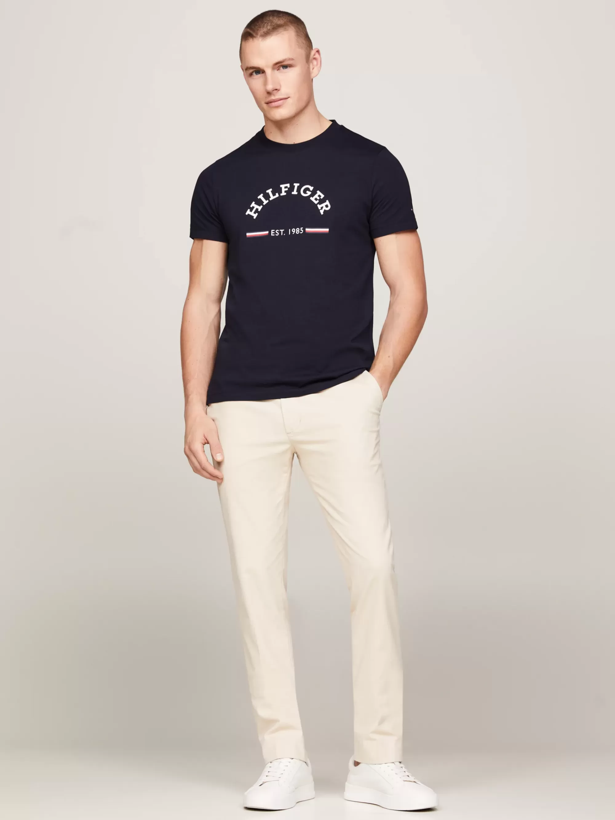 T-Shirts*Tommy Hilfiger Slim Fit T-shirt Met Logo DESERT SKY
