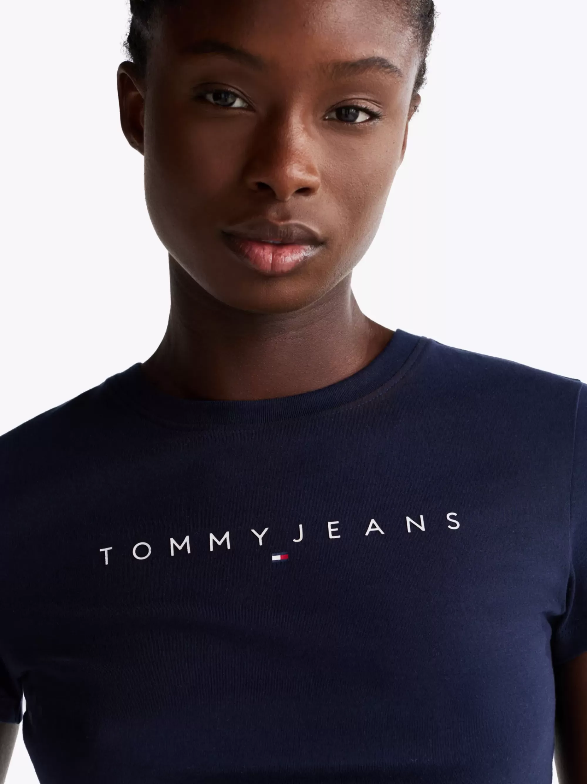 Curve Mode & Inclusieve Maten | T-Shirts*Tommy Hilfiger Slim Fit T-shirt Met Logo DARK NIGHT NAVY