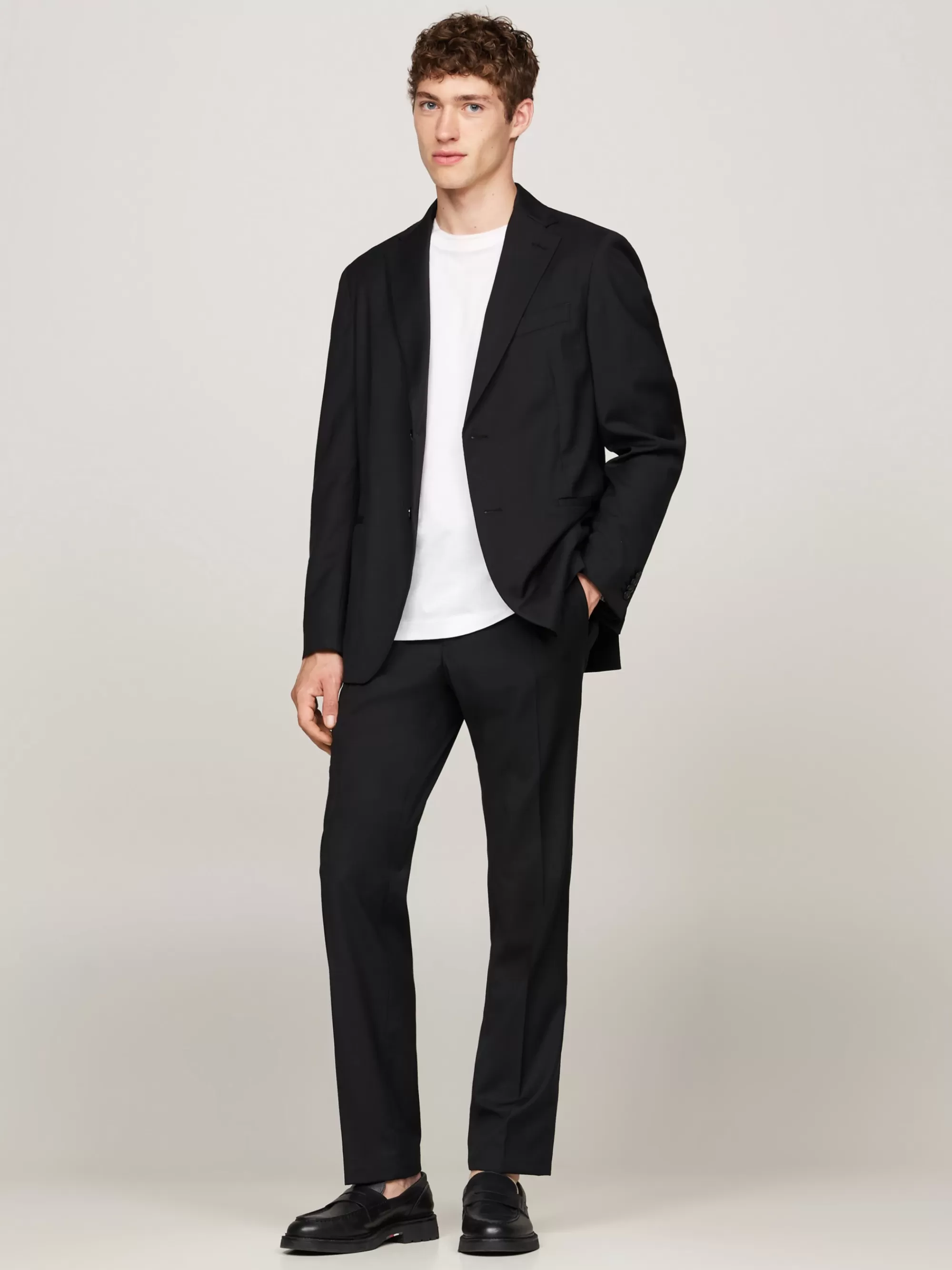 Pakken & Tailored*Tommy Hilfiger Slim Fit Unconstructed Tweedelig Pak BLACK