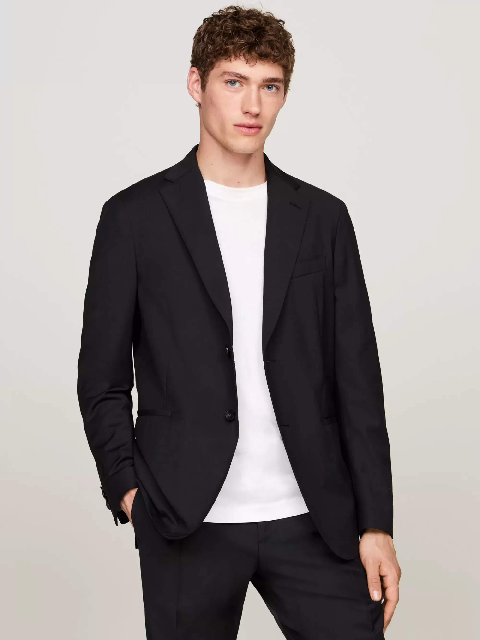 Pakken & Tailored*Tommy Hilfiger Slim Fit Unconstructed Tweedelig Pak BLACK