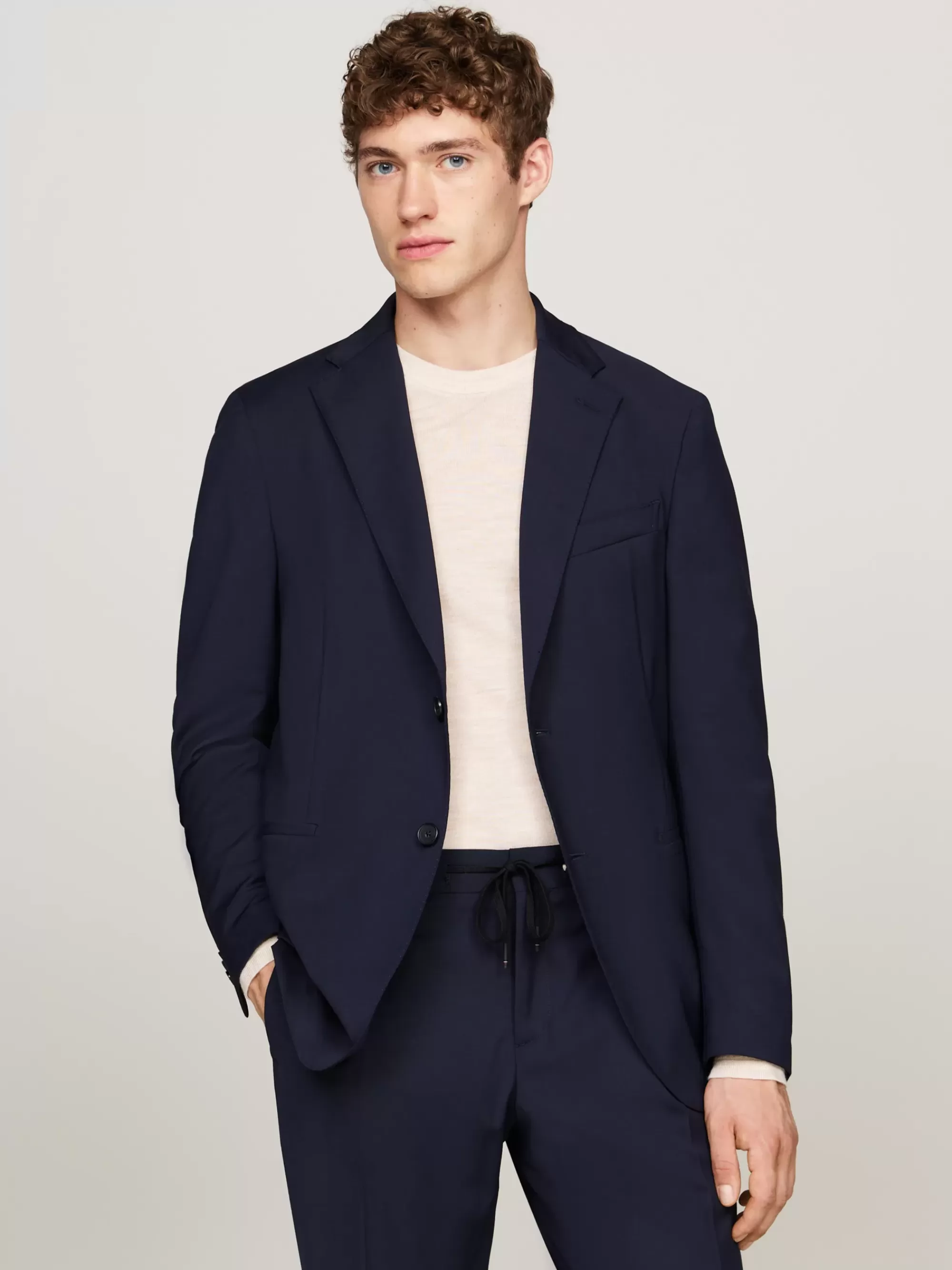 Pakken & Tailored*Tommy Hilfiger Slim Fit Unconstructed Tweedelig Pak BLUE