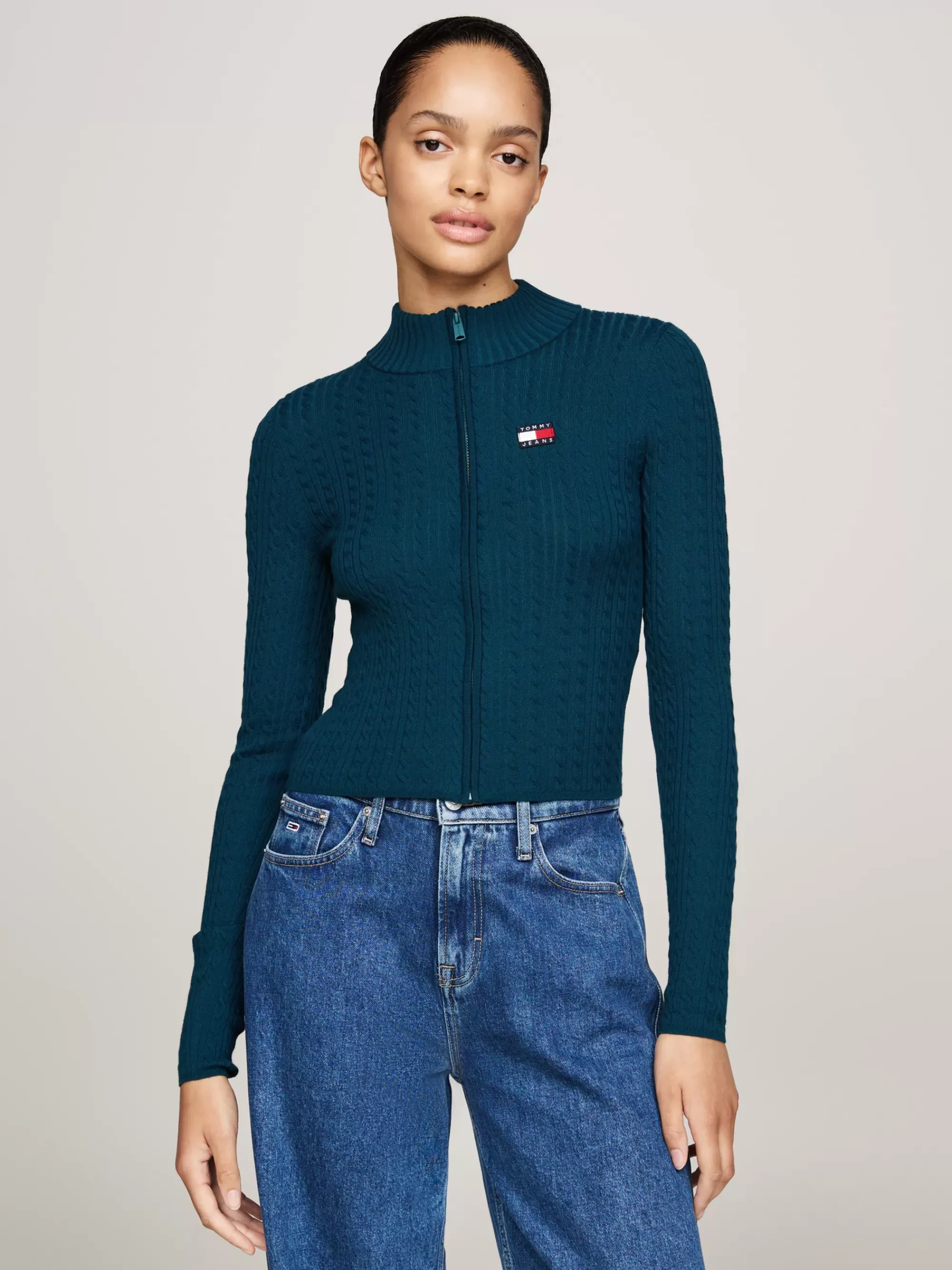 Truien | Truien & Vesten*Tommy Hilfiger Slim Fit Vest Met Rits En Tommy-badge DEEP SEAWATER