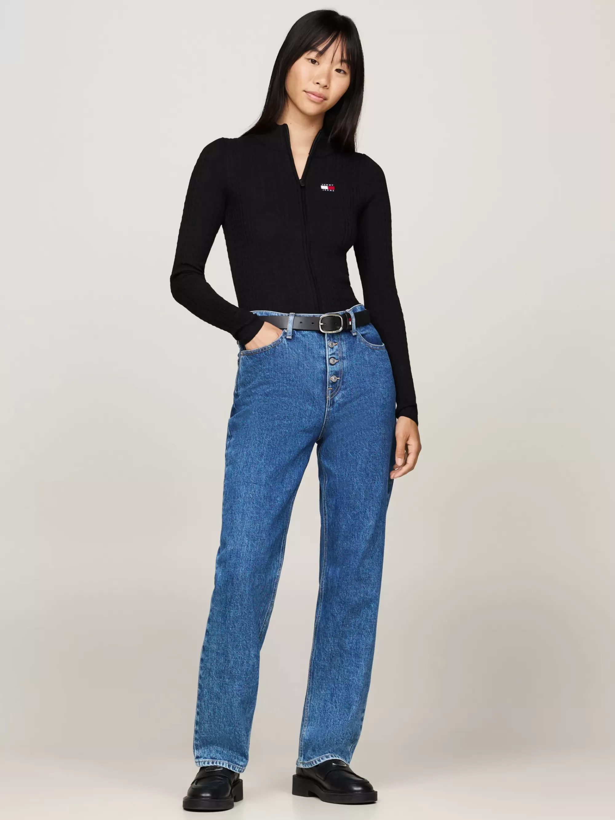 Truien | Truien & Vesten*Tommy Hilfiger Slim Fit Vest Met Rits En Tommy-badge BLACK