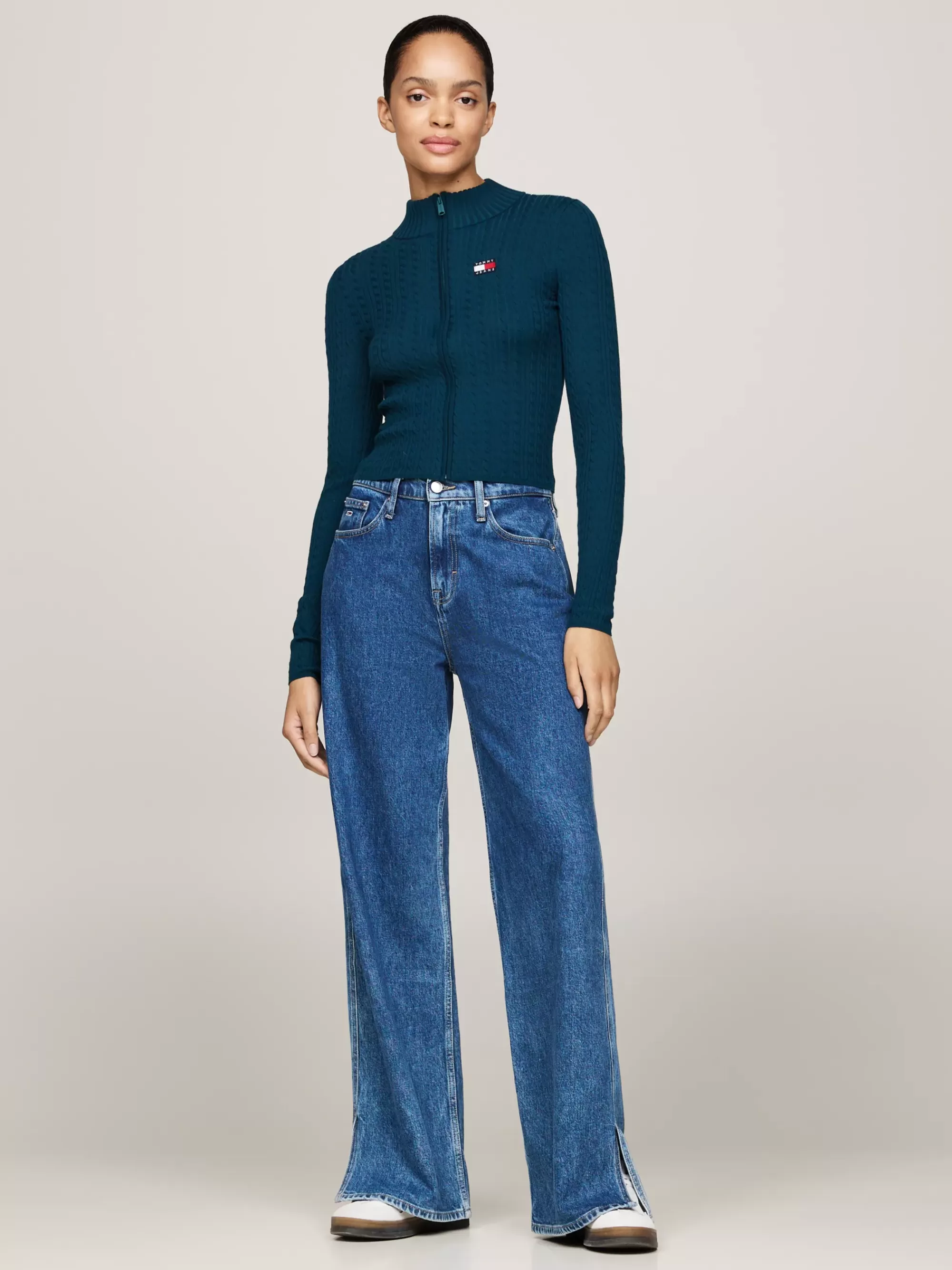 Truien | Truien & Vesten*Tommy Hilfiger Slim Fit Vest Met Rits En Tommy-badge DEEP SEAWATER