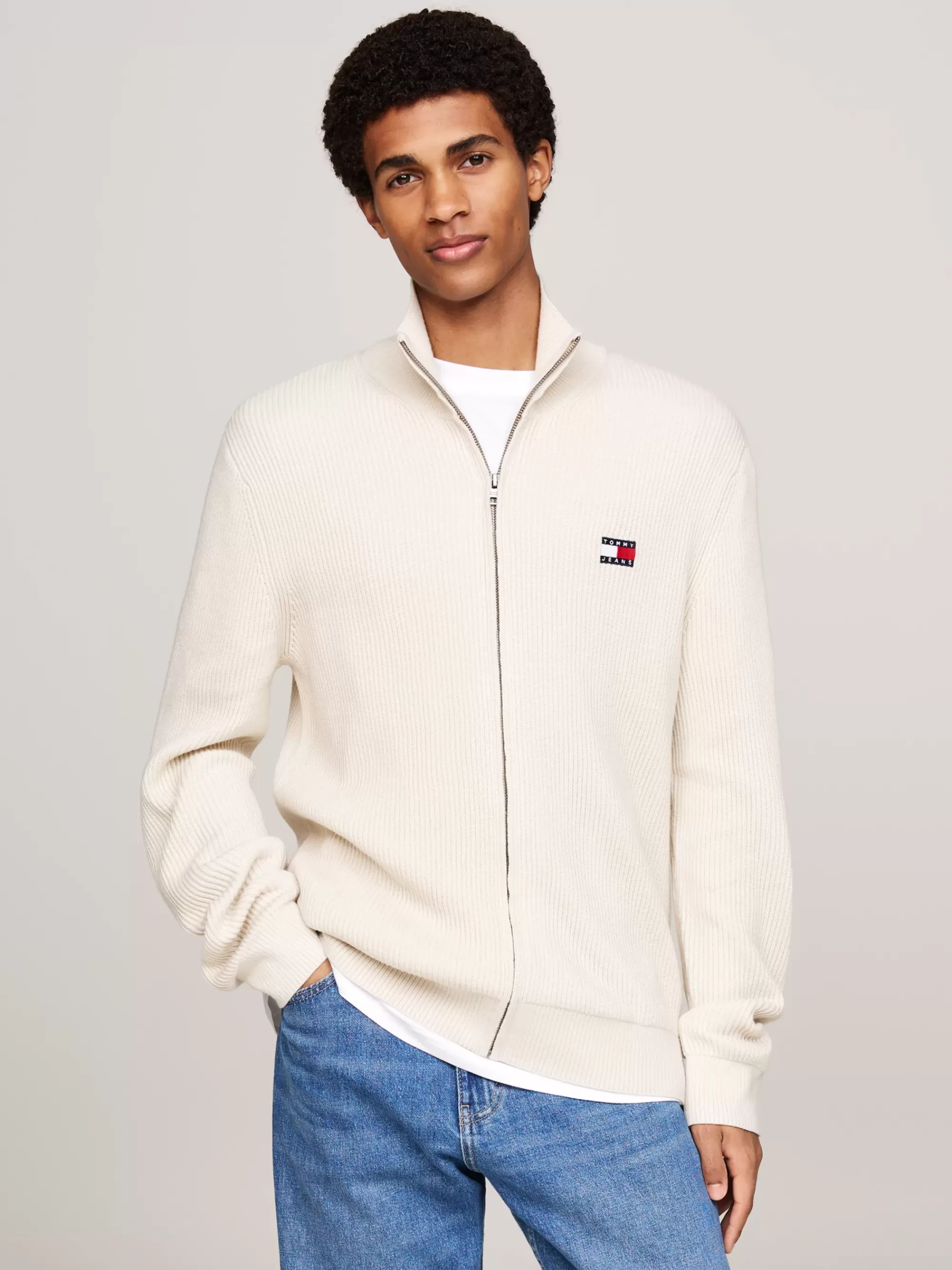 Truien | Truien & Vesten*Tommy Hilfiger Slim Fit Wolmix Vest Met Tommy-badge NEWSPRINT