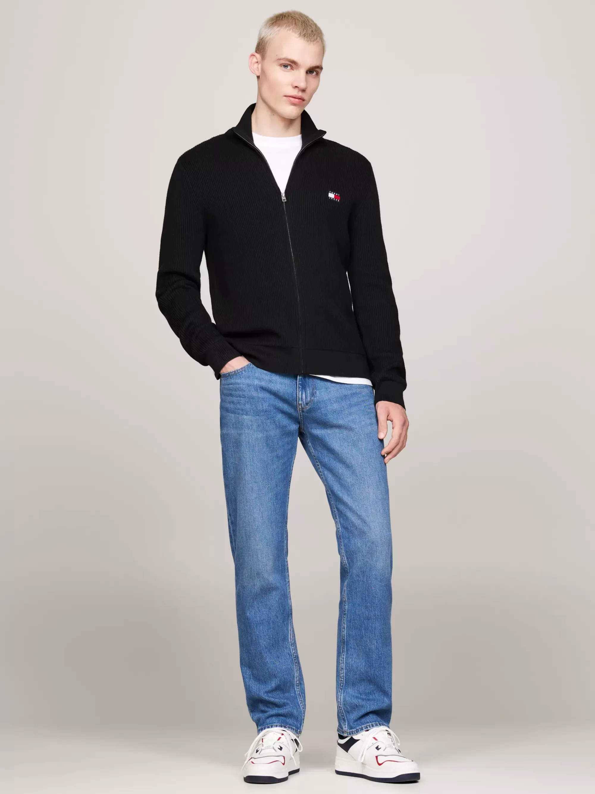 Truien | Truien & Vesten*Tommy Hilfiger Slim Fit Wolmix Vest Met Tommy-badge BLACK