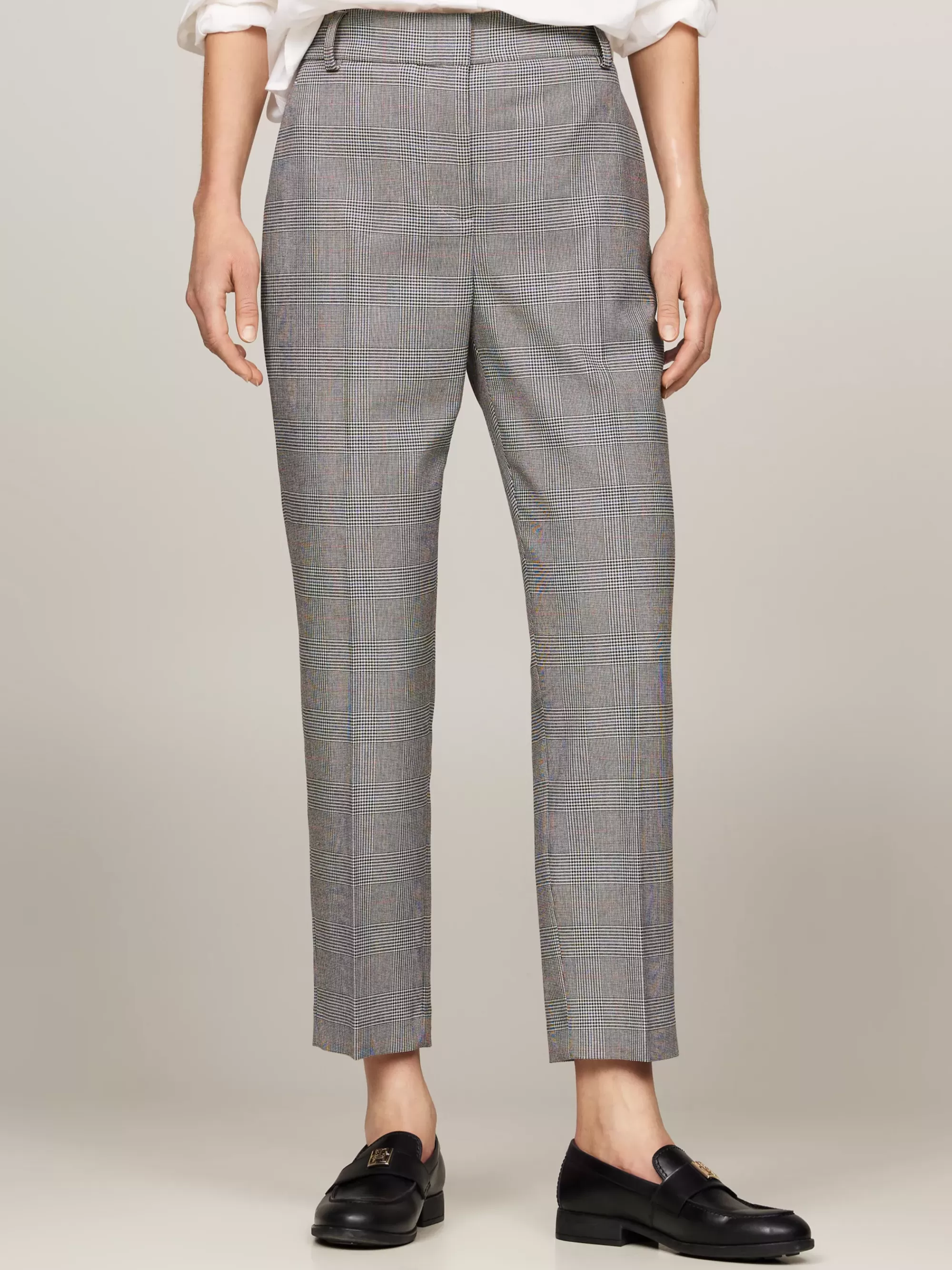 Co-Ords | Broeken*Tommy Hilfiger Slim Straight Broek Met Prince Of Wales-ruit GLOBAL STP CHECK/ S/ TEXTURE H GREY