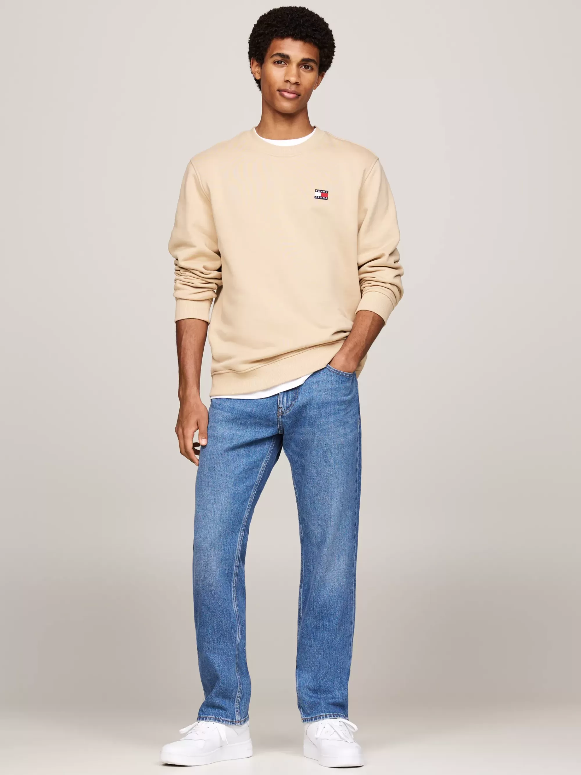 Jeans*Tommy Hilfiger Slim Straight Jeans Met Faded Naden DENIM MEDIUM