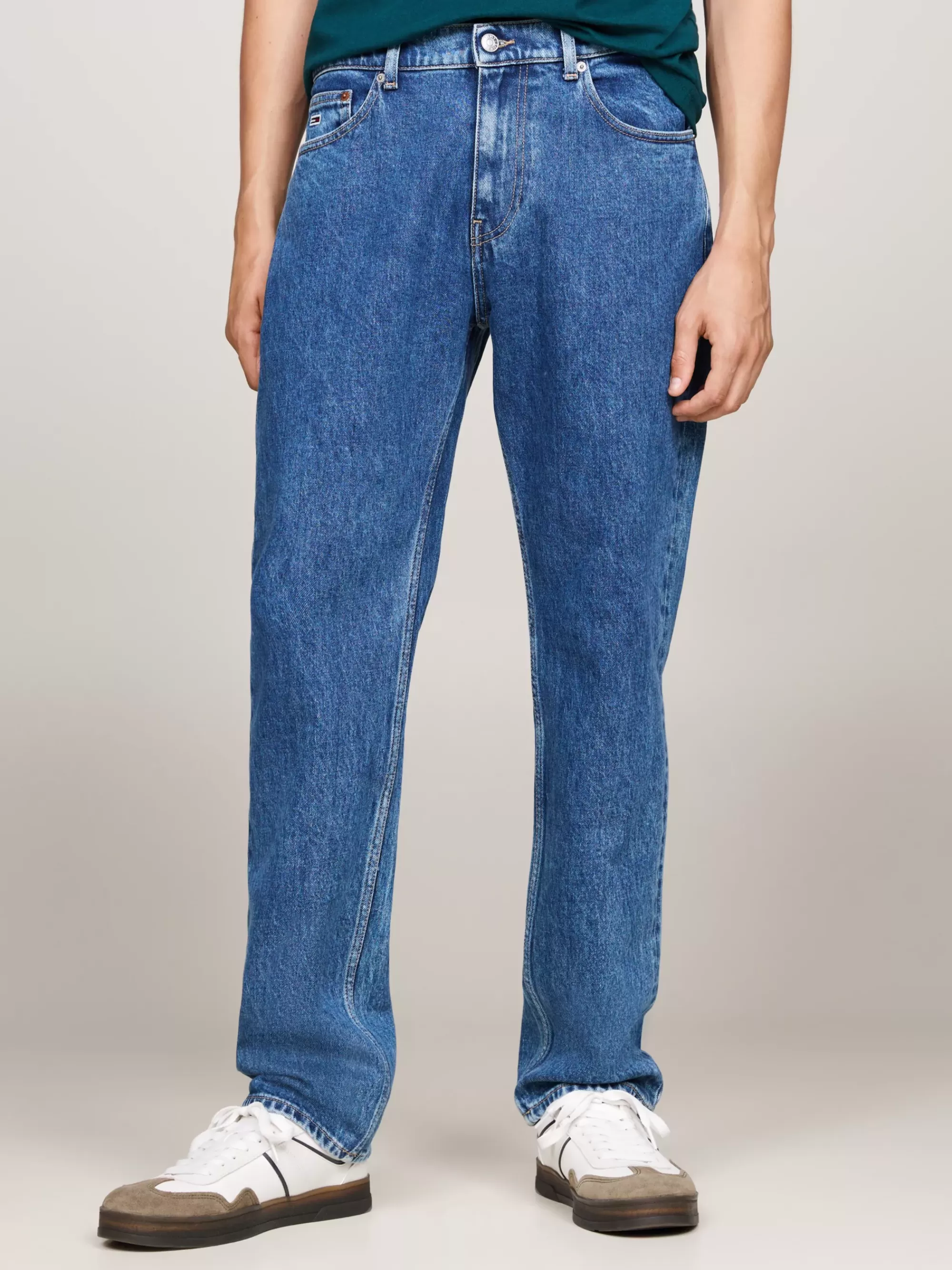 Jeans*Tommy Hilfiger Slim Straight Jeans Met Fading DENIM MEDIUM