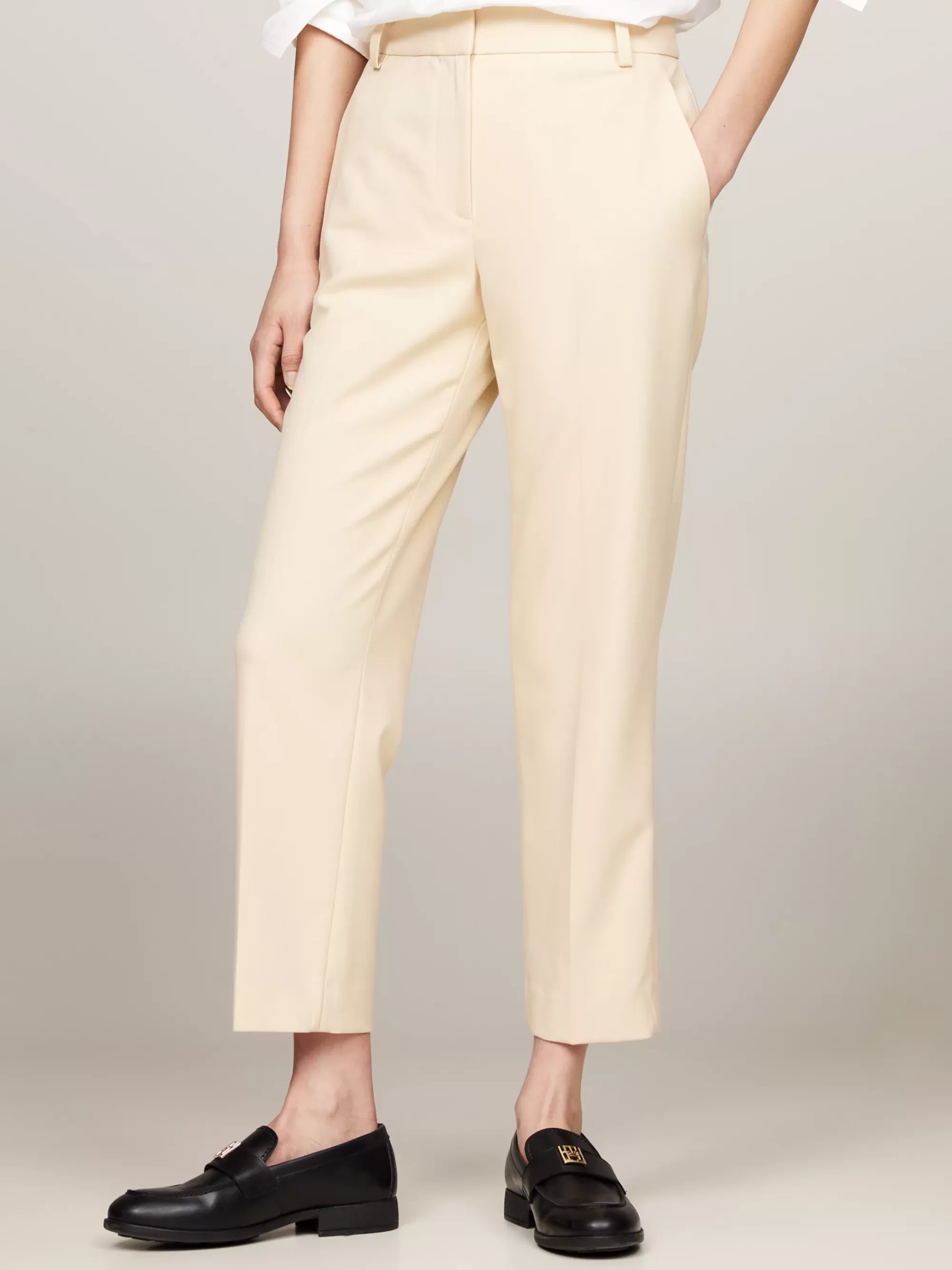 Co-Ords | Broeken*Tommy Hilfiger Slim Straight Pantalon COUNTRY IVORY