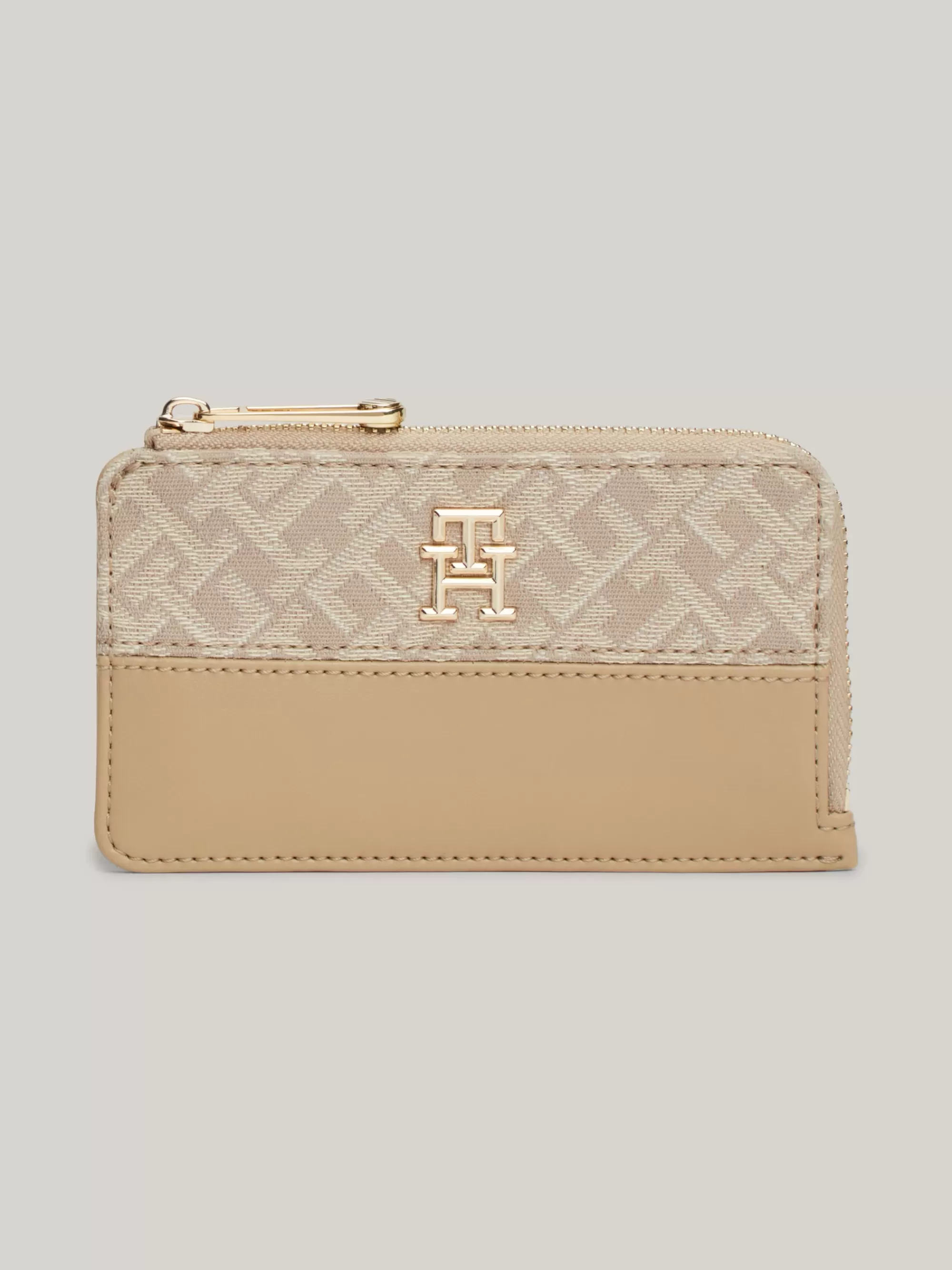 Portemonnees & Sleutelhangers*Tommy Hilfiger Slimline Portemonnee Met Monogramjacquard BEIGE