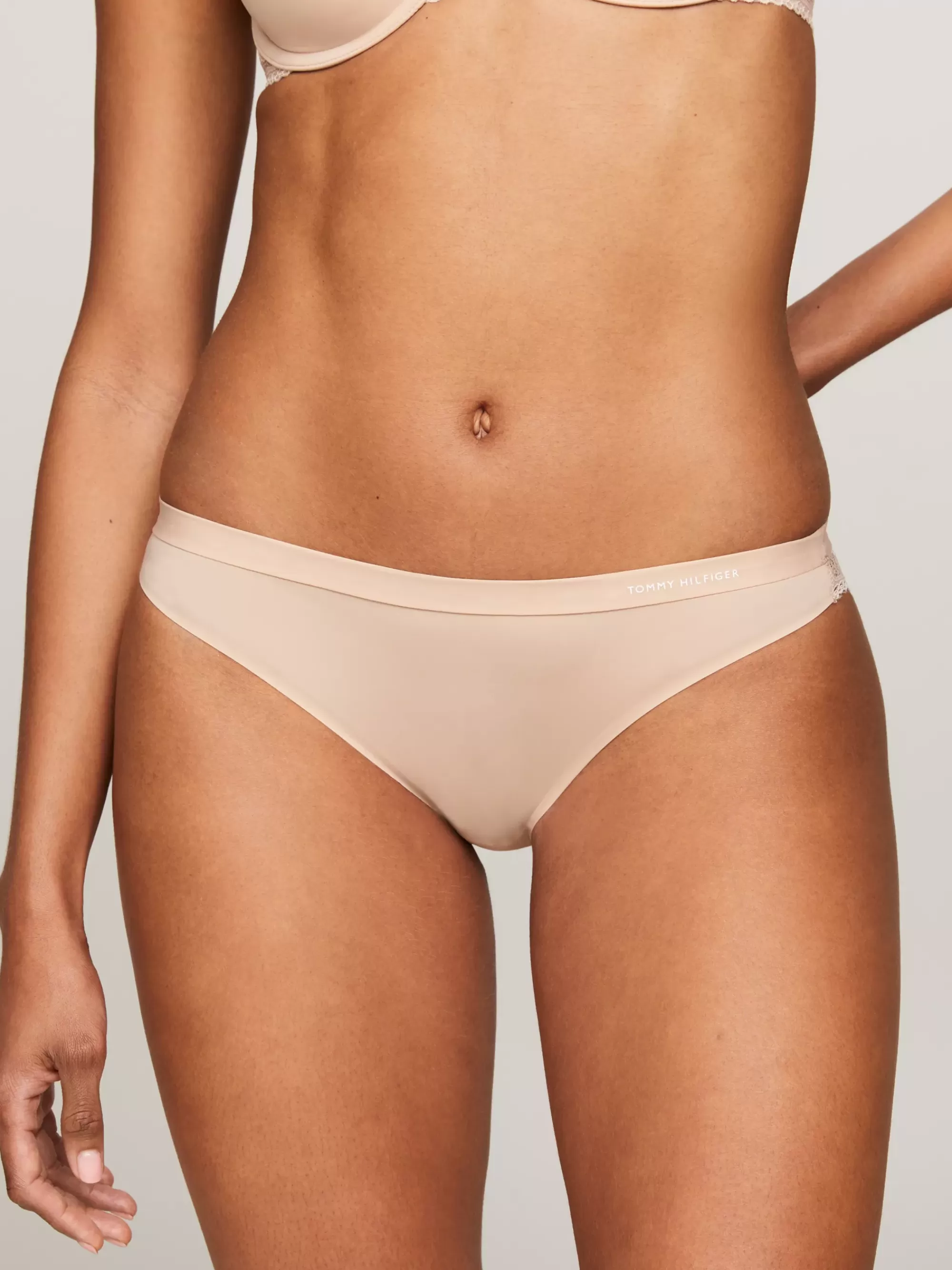 Slips | Lingerie*Tommy Hilfiger Slip Met Kanten Rand En Logo MISTY BLUSH