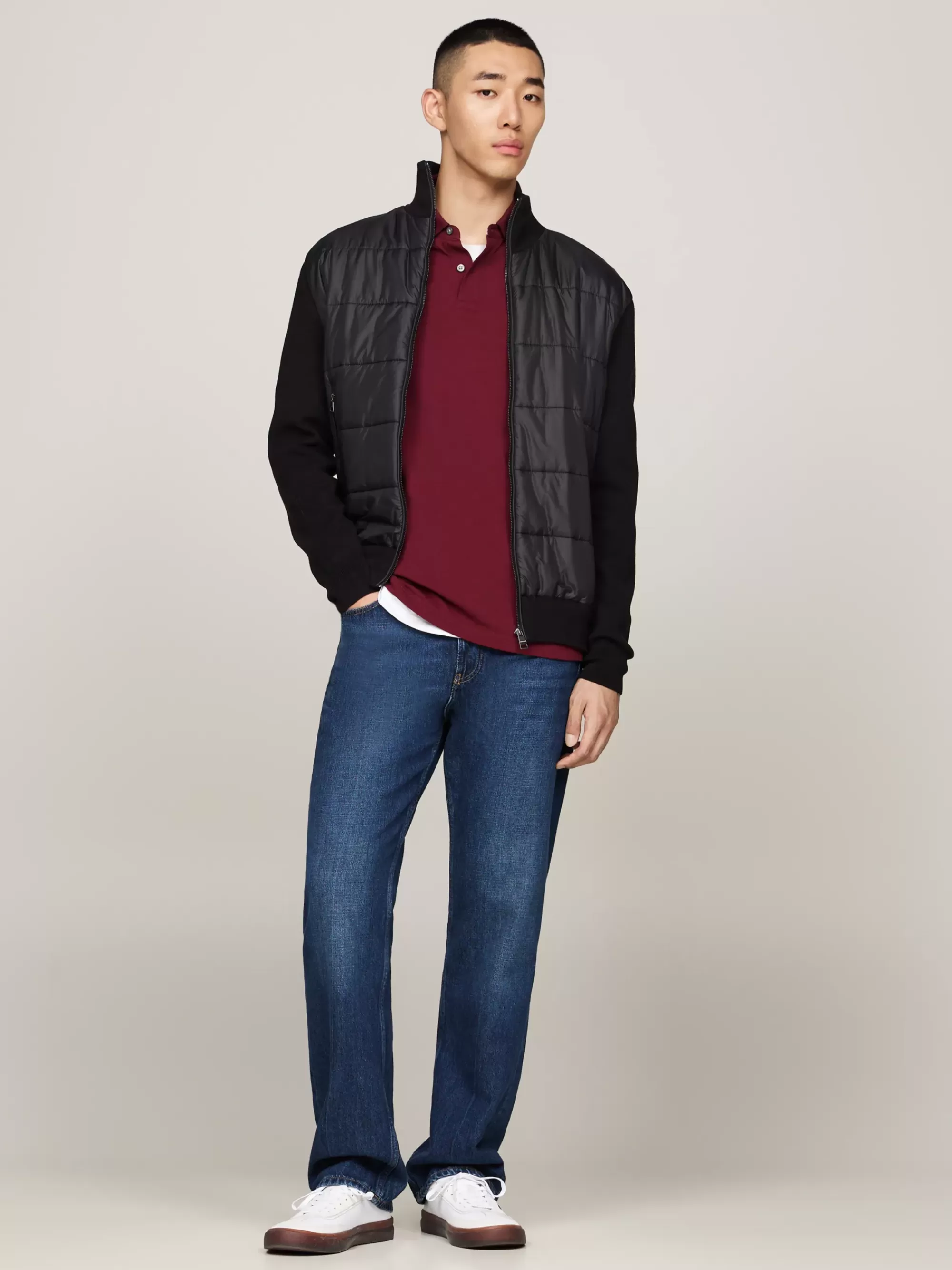 Truien | Truien & Vesten*Tommy Hilfiger Smart Casual Relaxed Getextureerd Jack BLACK