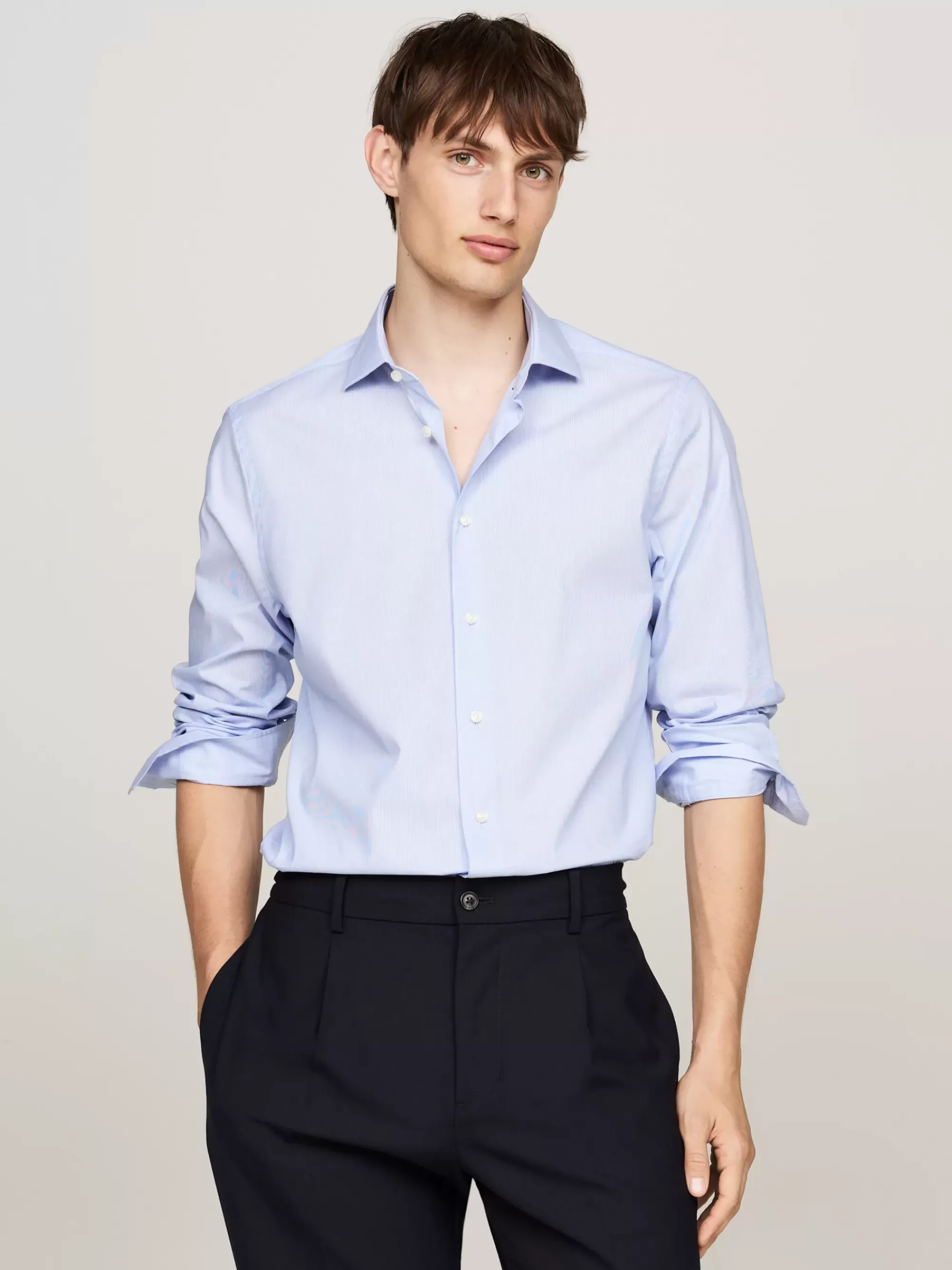 Overhemden*Tommy Hilfiger Smart Casual Slim Fit Overhemd Met Strepen TH CLASSIC BLUE STRIPE
