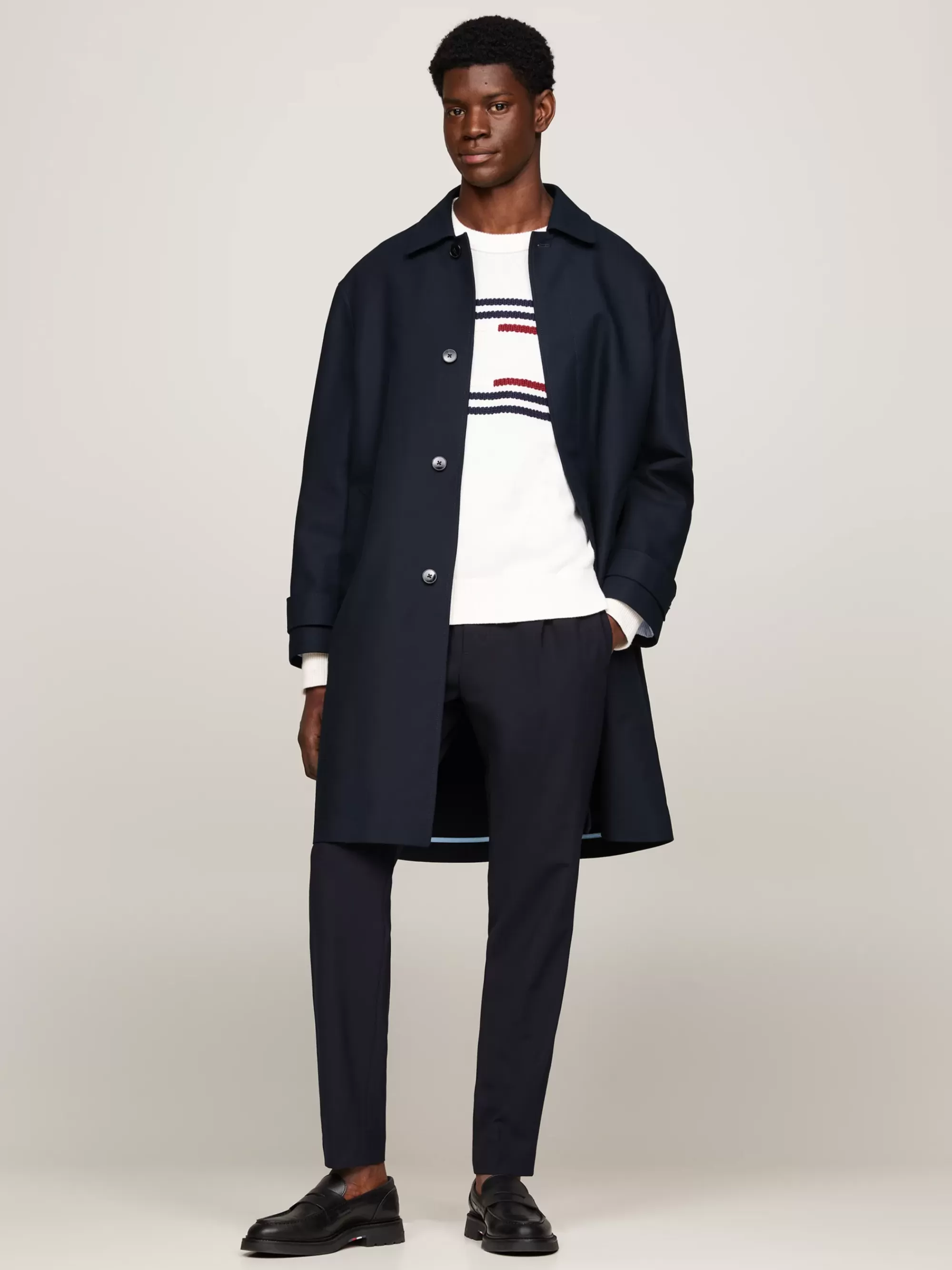 Jassen & Jacks*Tommy Hilfiger Smart-casual Car Coat Met 3/4 Mouwen DESERT SKY