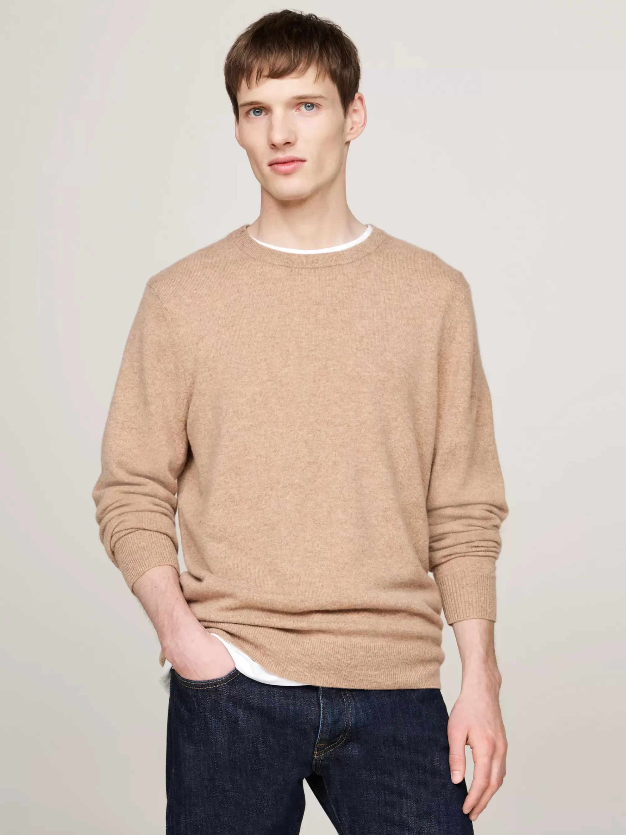 Truien Met Ronde Hals | Truien*Tommy Hilfiger Smart-casual Kasjmier Trui HICKORY