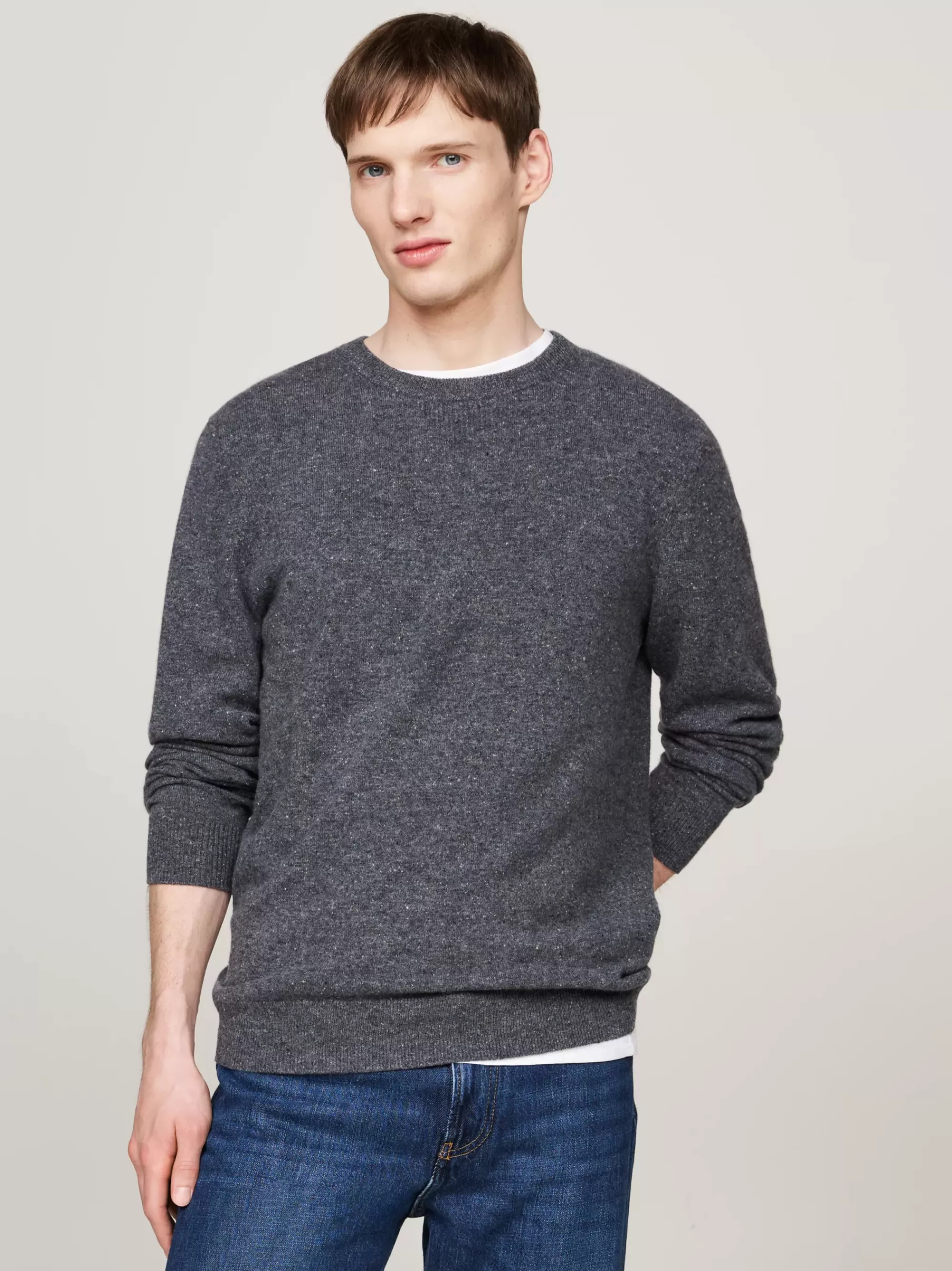 Truien Met Ronde Hals | Truien*Tommy Hilfiger Smart-casual Kasjmier Trui GREY DONEGAL