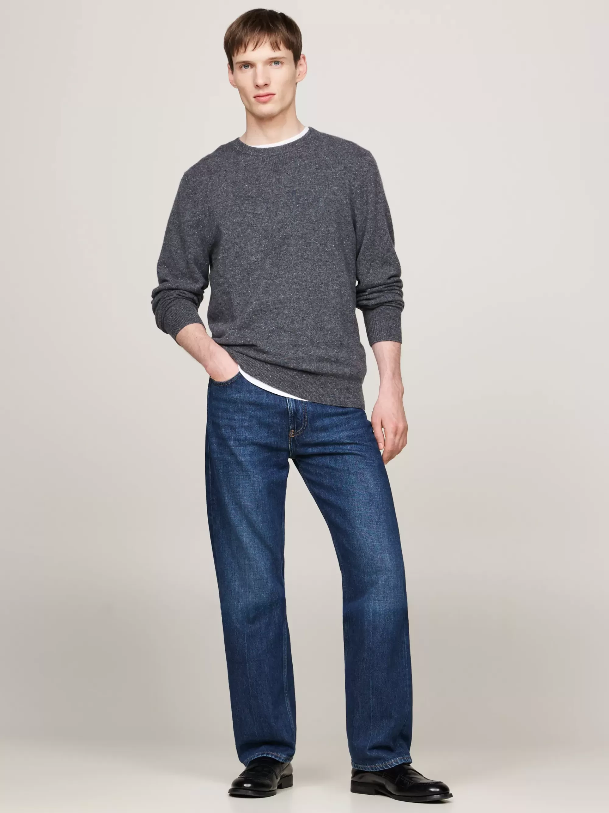 Truien Met Ronde Hals | Truien*Tommy Hilfiger Smart-casual Kasjmier Trui GREY DONEGAL