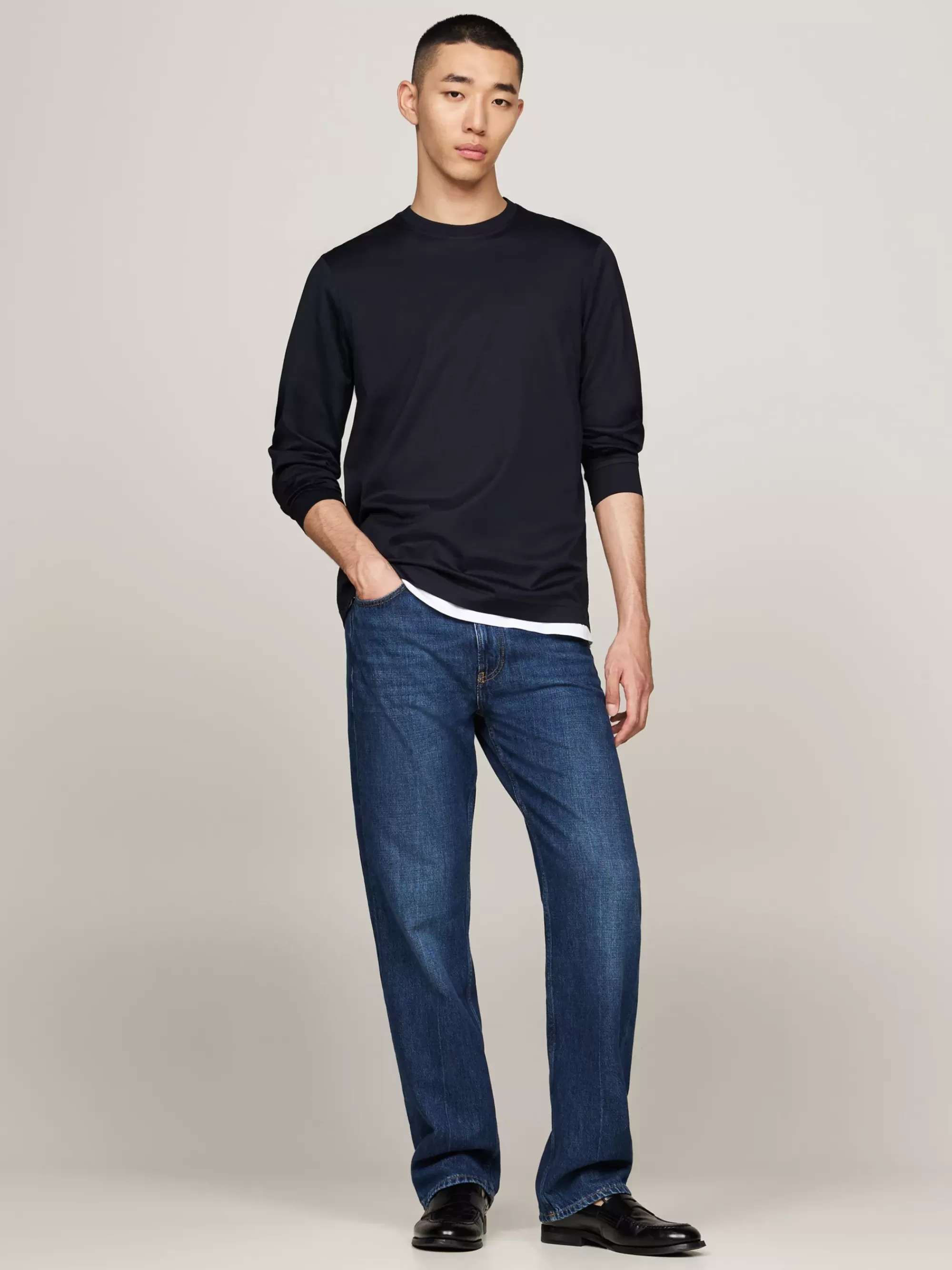 T-Shirts*Tommy Hilfiger Smart-casual Longsleeve T-shirt DESERT SKY