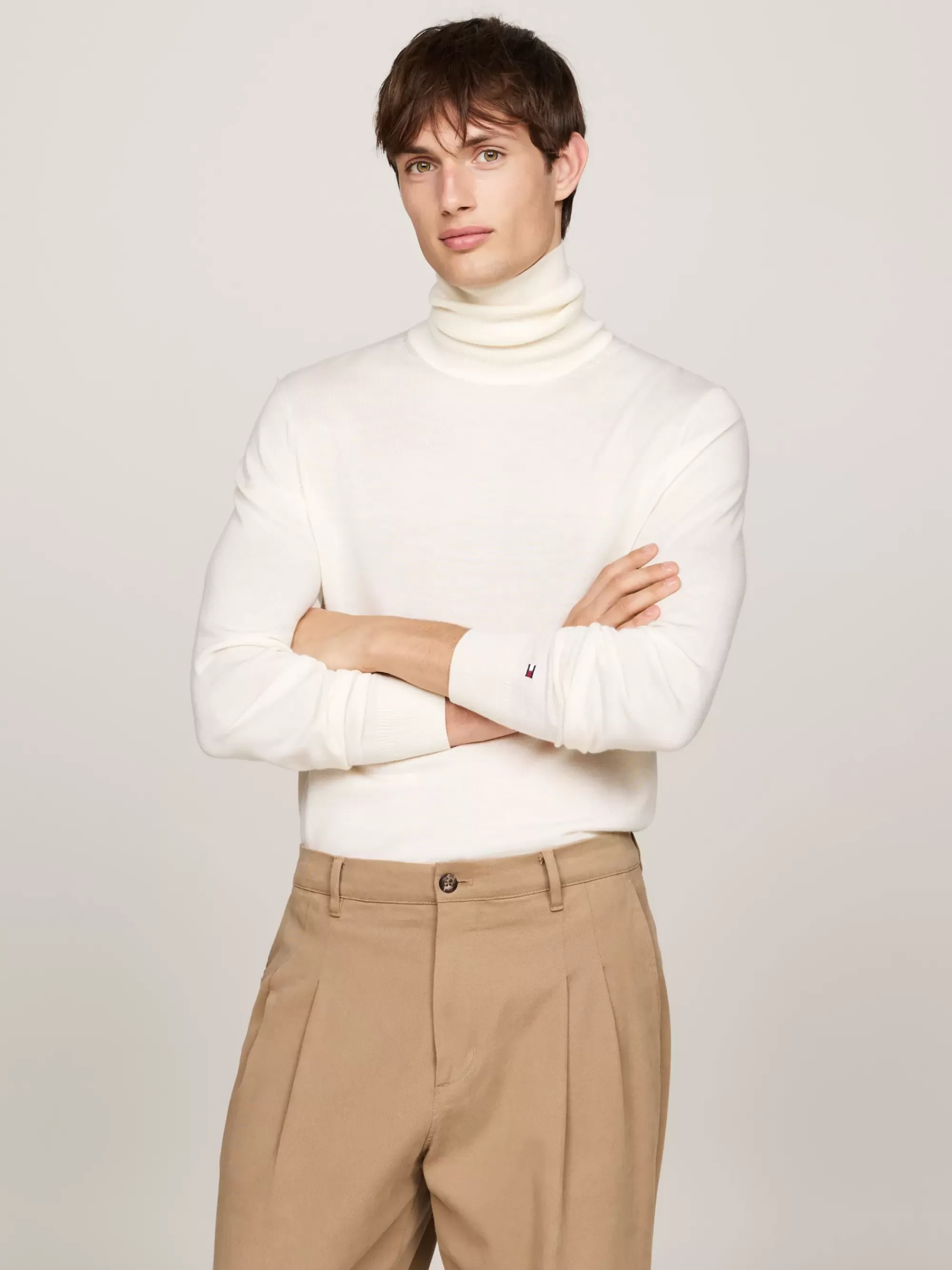 Coltruien | Truien*Tommy Hilfiger Smart-casual Trui Met Col IVORY