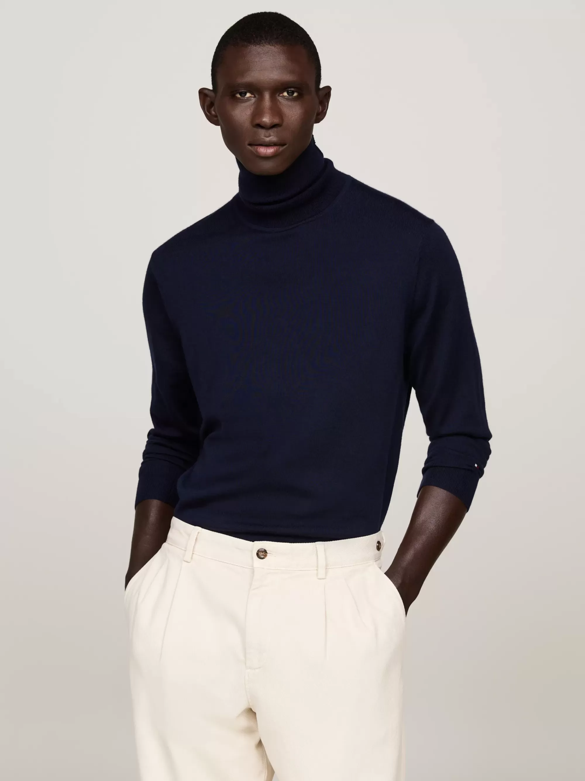 Truien | Truien & Vesten*Tommy Hilfiger Smart-casual Trui Met Col DESERT SKY