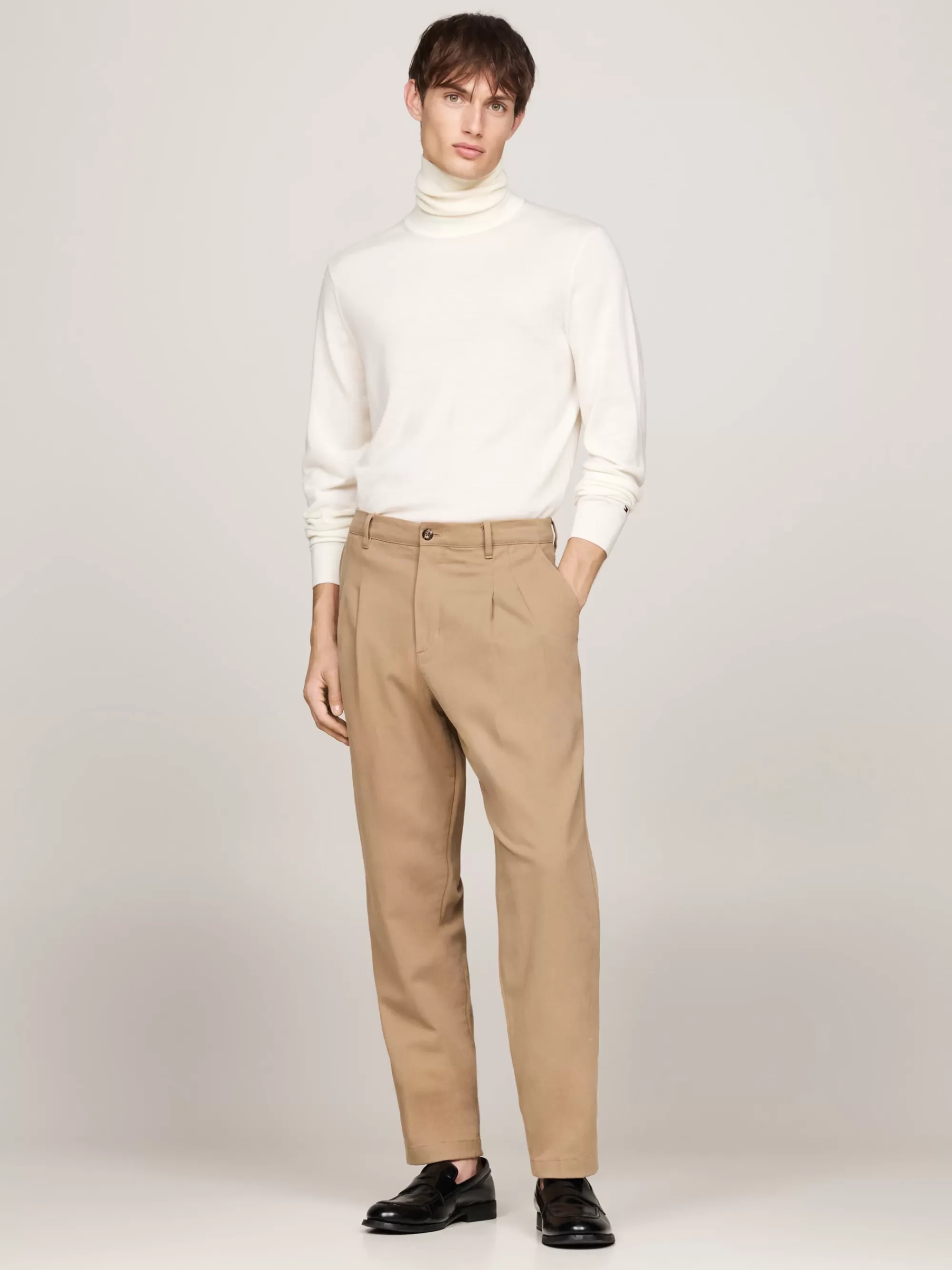 Coltruien | Truien*Tommy Hilfiger Smart-casual Trui Met Col IVORY