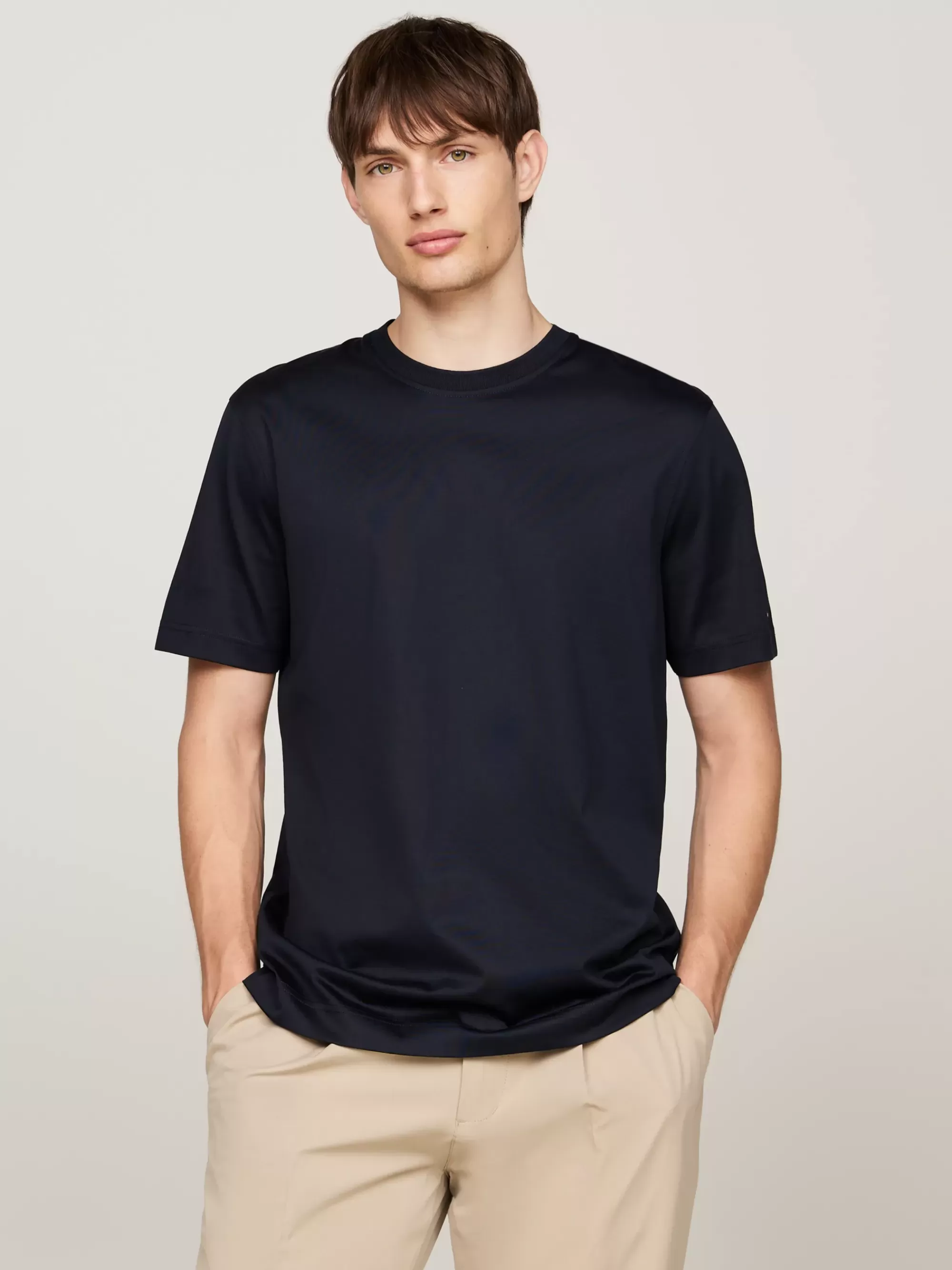 T-Shirts*Tommy Hilfiger Smart-casual T-shirt Met Streep DESERT SKY