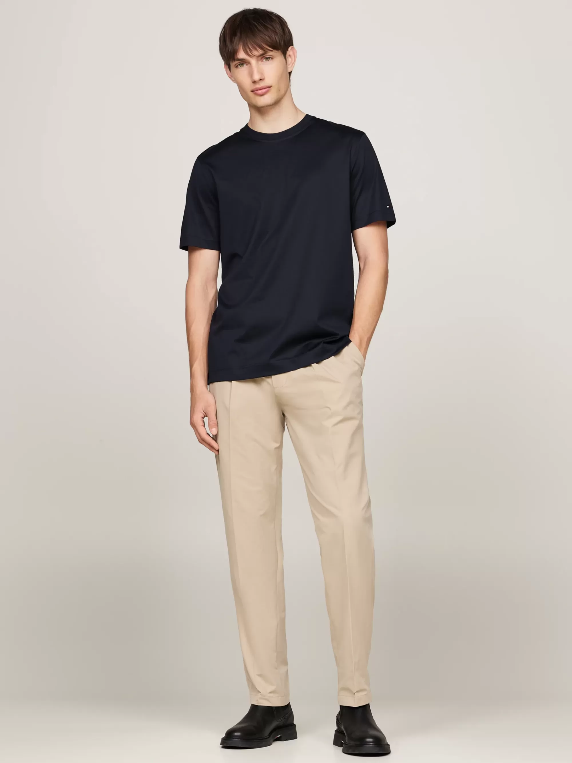 T-Shirts*Tommy Hilfiger Smart-casual T-shirt Met Streep DESERT SKY