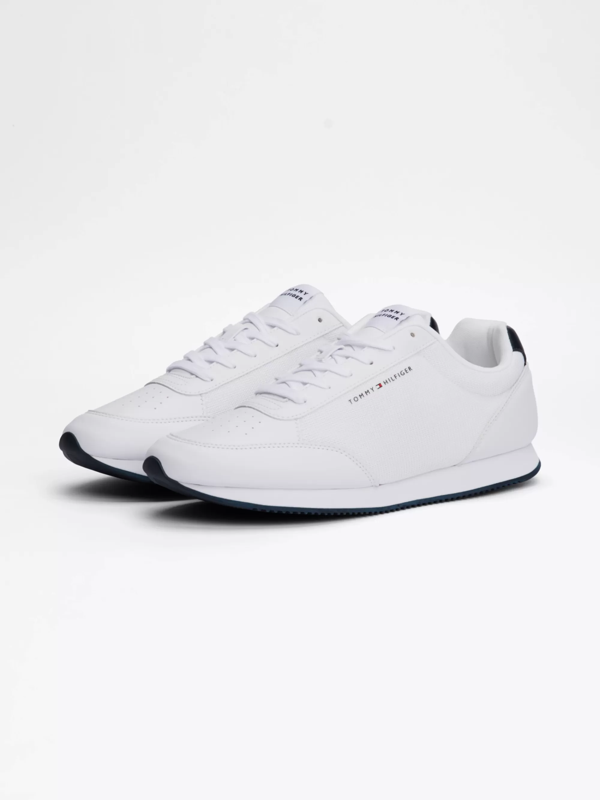 White Trainers | Sneakers*Tommy Hilfiger Sneaker Met Fijn Profiel En Vlaglogo WHITE