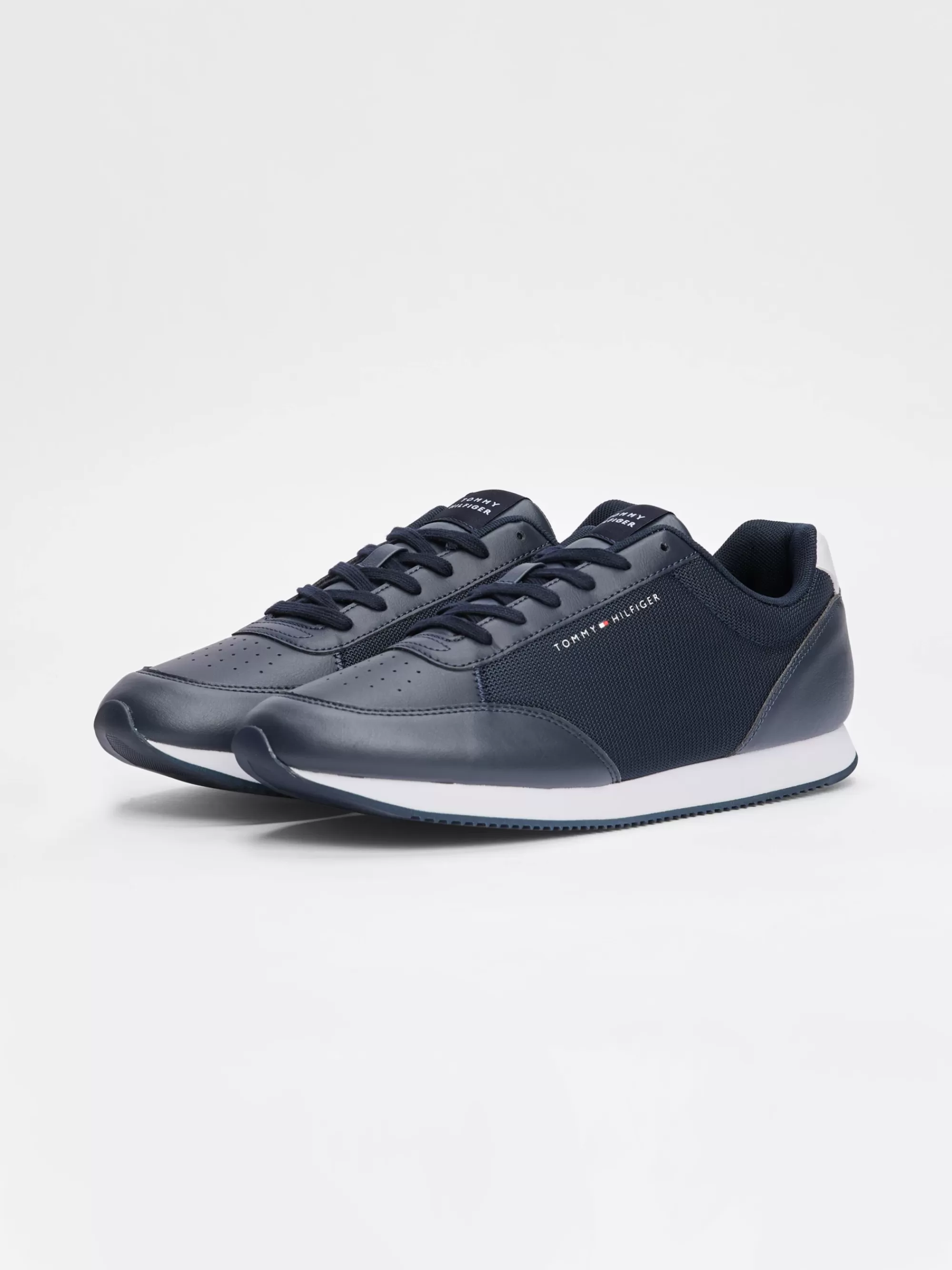 Sneakers*Tommy Hilfiger Sneaker Met Fijn Profiel En Vlaglogo DESERT SKY