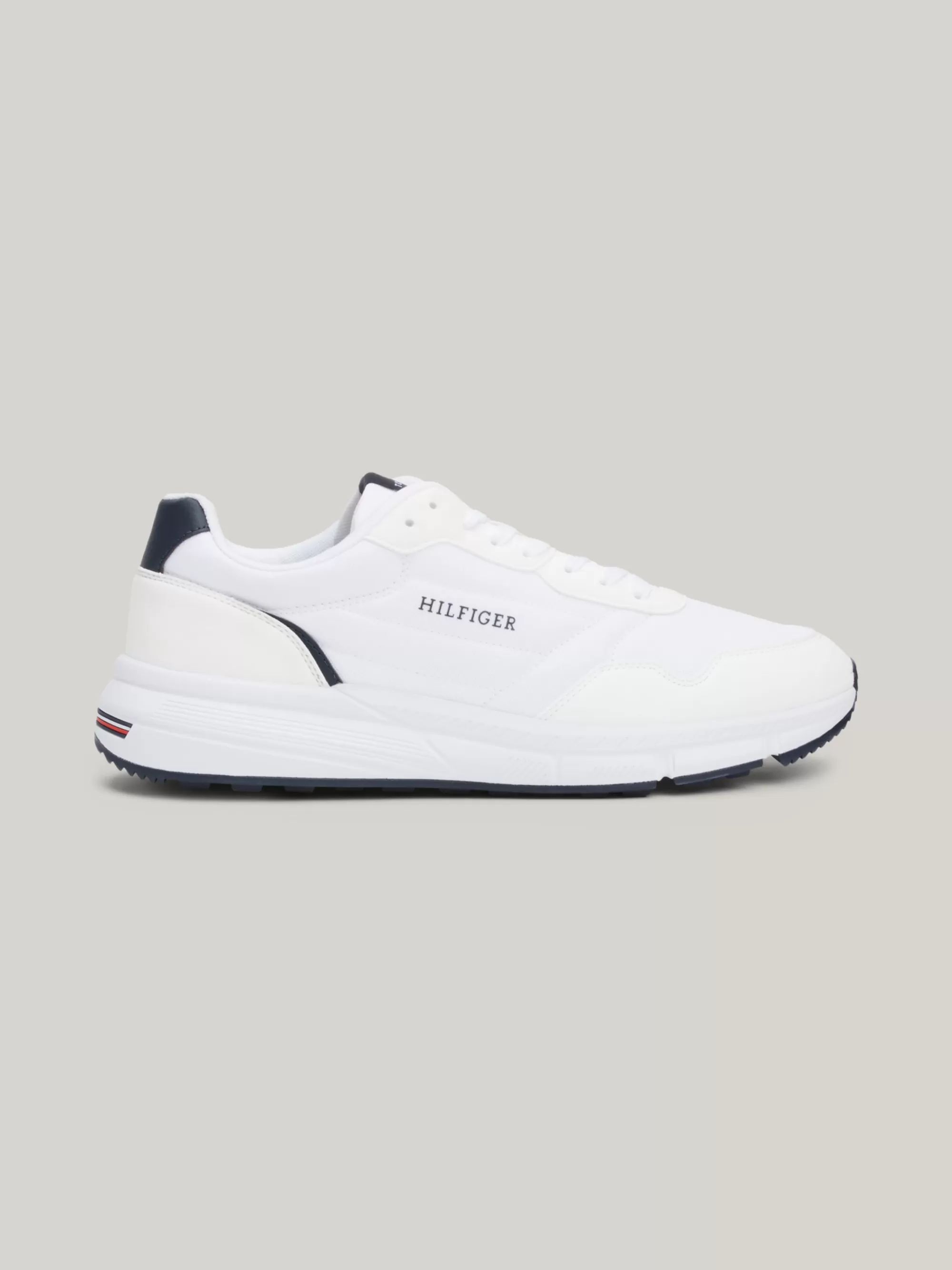 White Trainers | Sneakers*Tommy Hilfiger Sneaker Met Gemengde Texturen En Logo WHITE