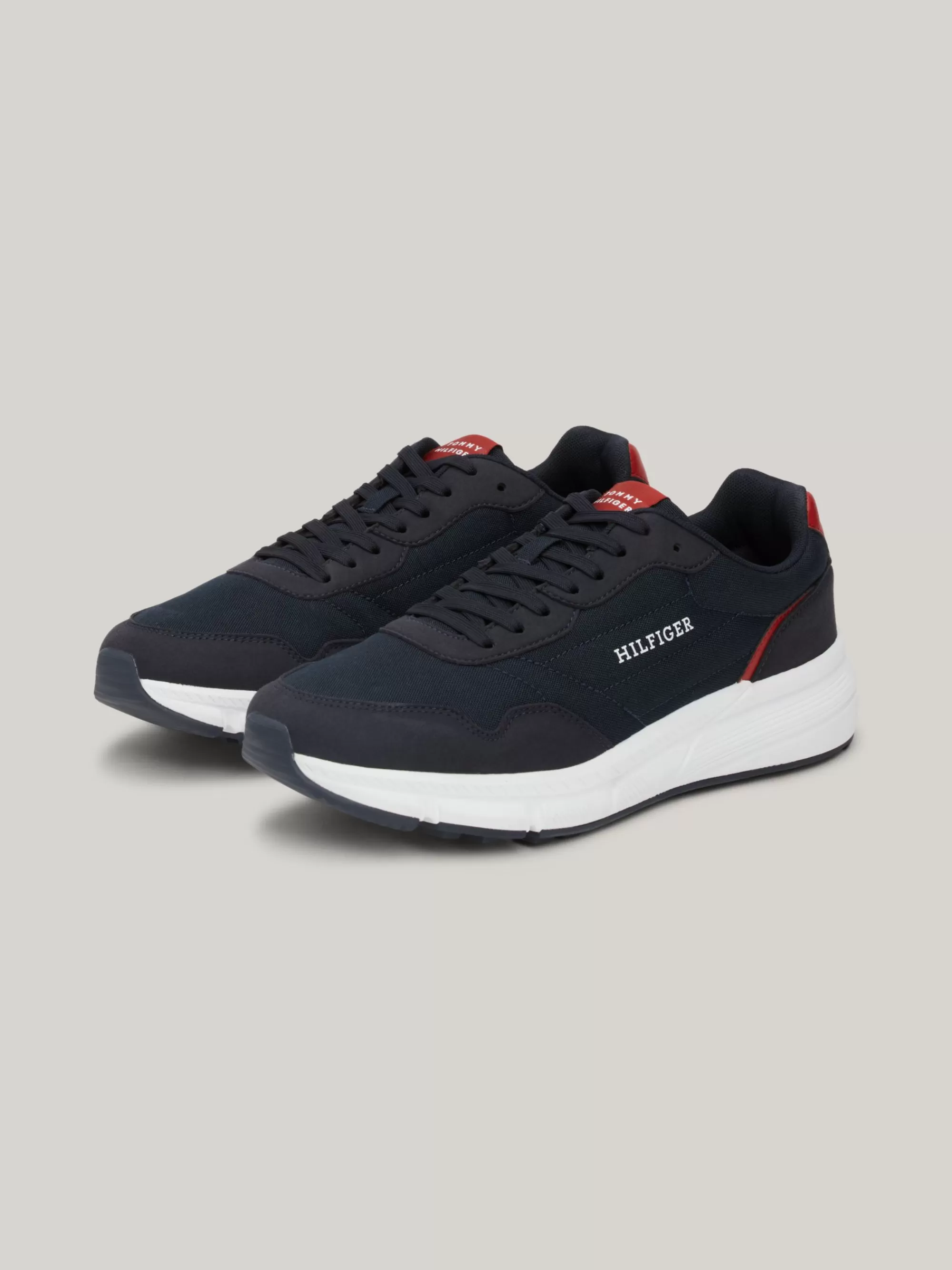 Sneakers*Tommy Hilfiger Sneaker Met Gemengde Texturen En Logo DESERT SKY
