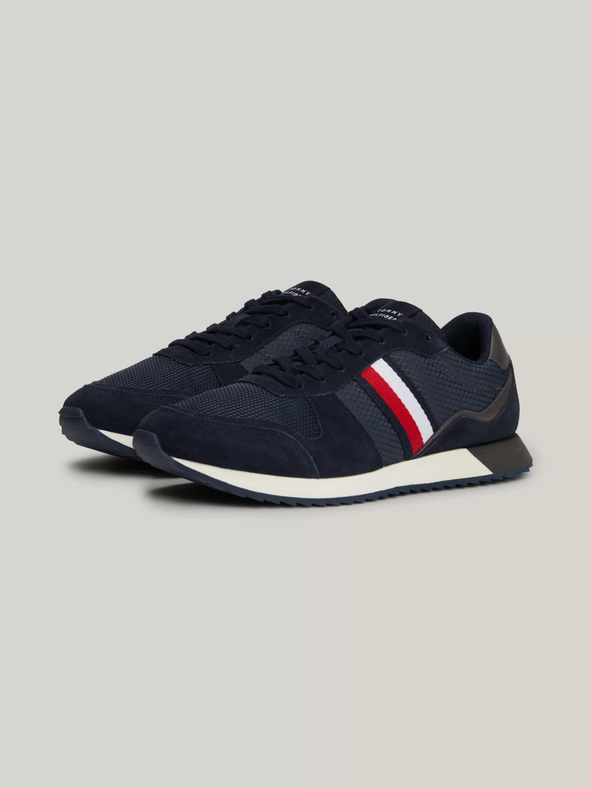 Sneakers*Tommy Hilfiger Sneaker Met Gemengde Textuur En Signature-tape DESERT SKY