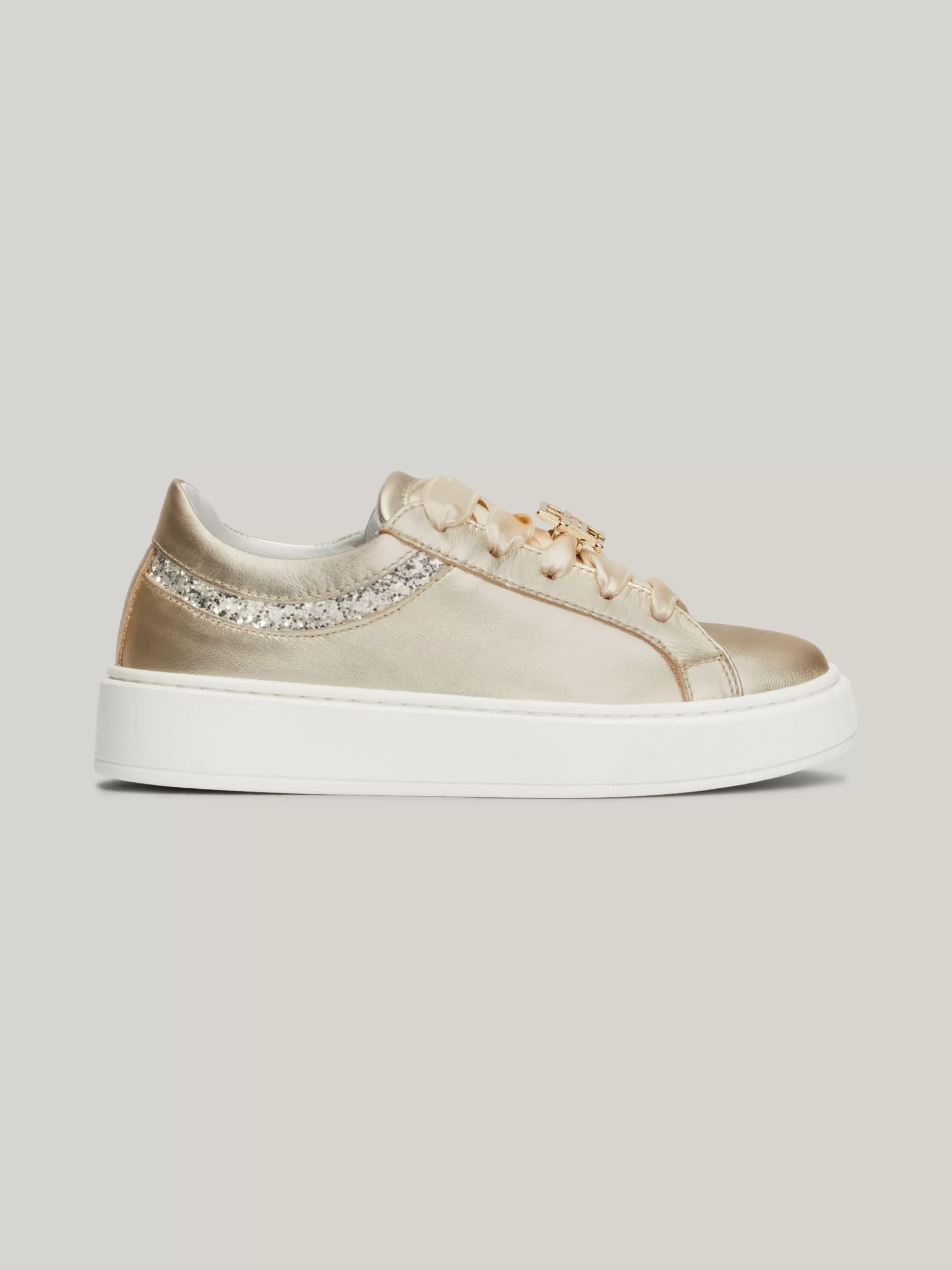 Schoenen & Accessoires*Tommy Hilfiger Sneaker Met Lintveters En TH-monogram PLATINUM