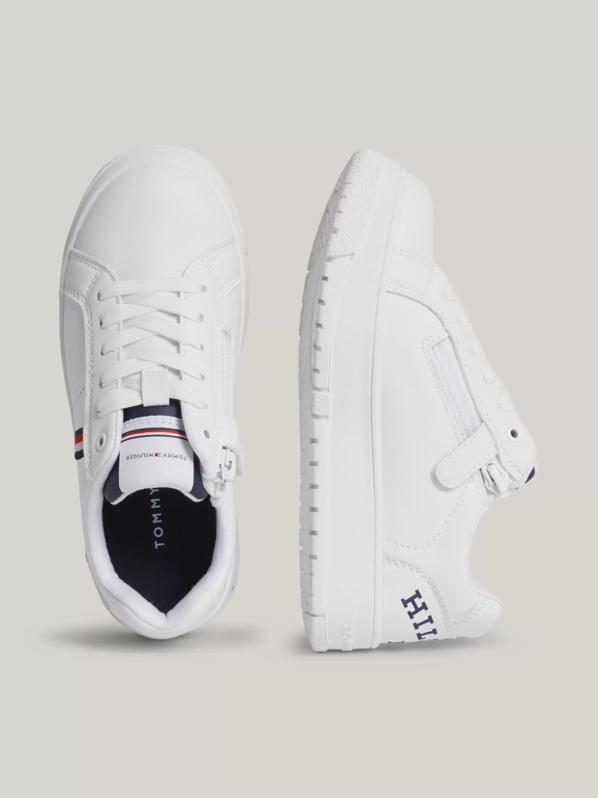 Schoenen & Accessoires*Tommy Hilfiger Sneaker Met Logo En Chunky Zool WHITE/BLUE