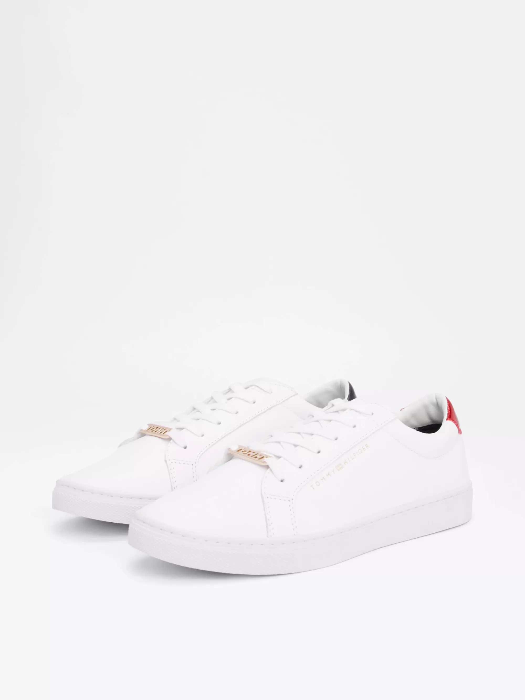 Sneakers*Tommy Hilfiger Sneaker Met Metallic Achterbies RWB