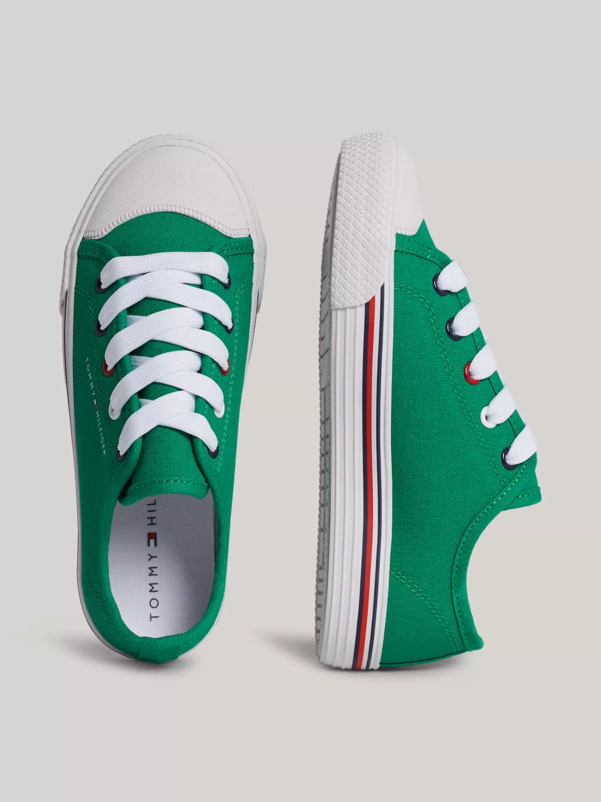 Schoenen & Accessoires | Schoenen & Accessoires*Tommy Hilfiger Sneaker Met Signature-logo Op De Tussenzool EMERALD GREEN