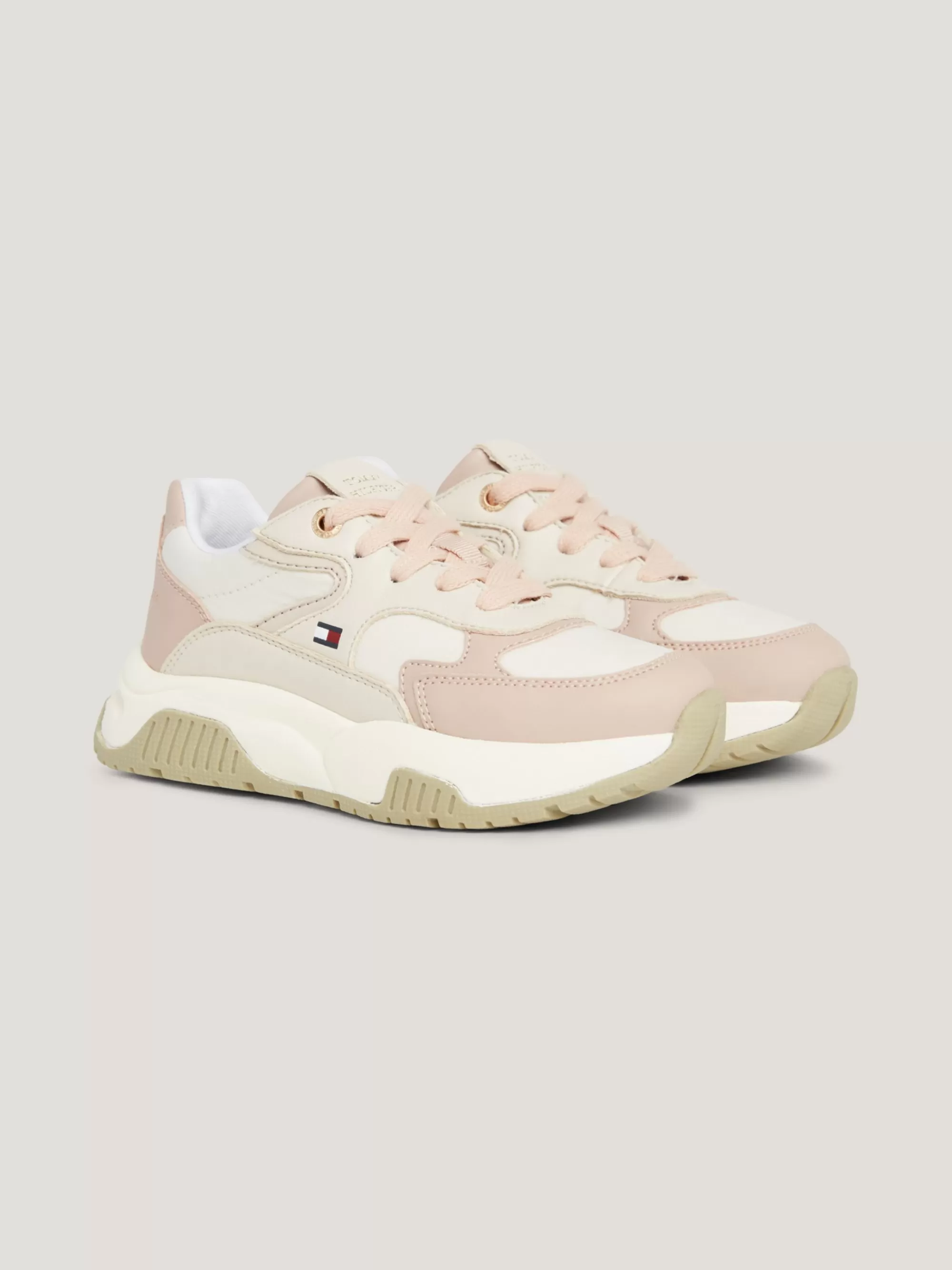 Schoenen & Accessoires*Tommy Hilfiger Sneaker Met Ton-sur-ton Panelen En Profiel PINK/BEIGE