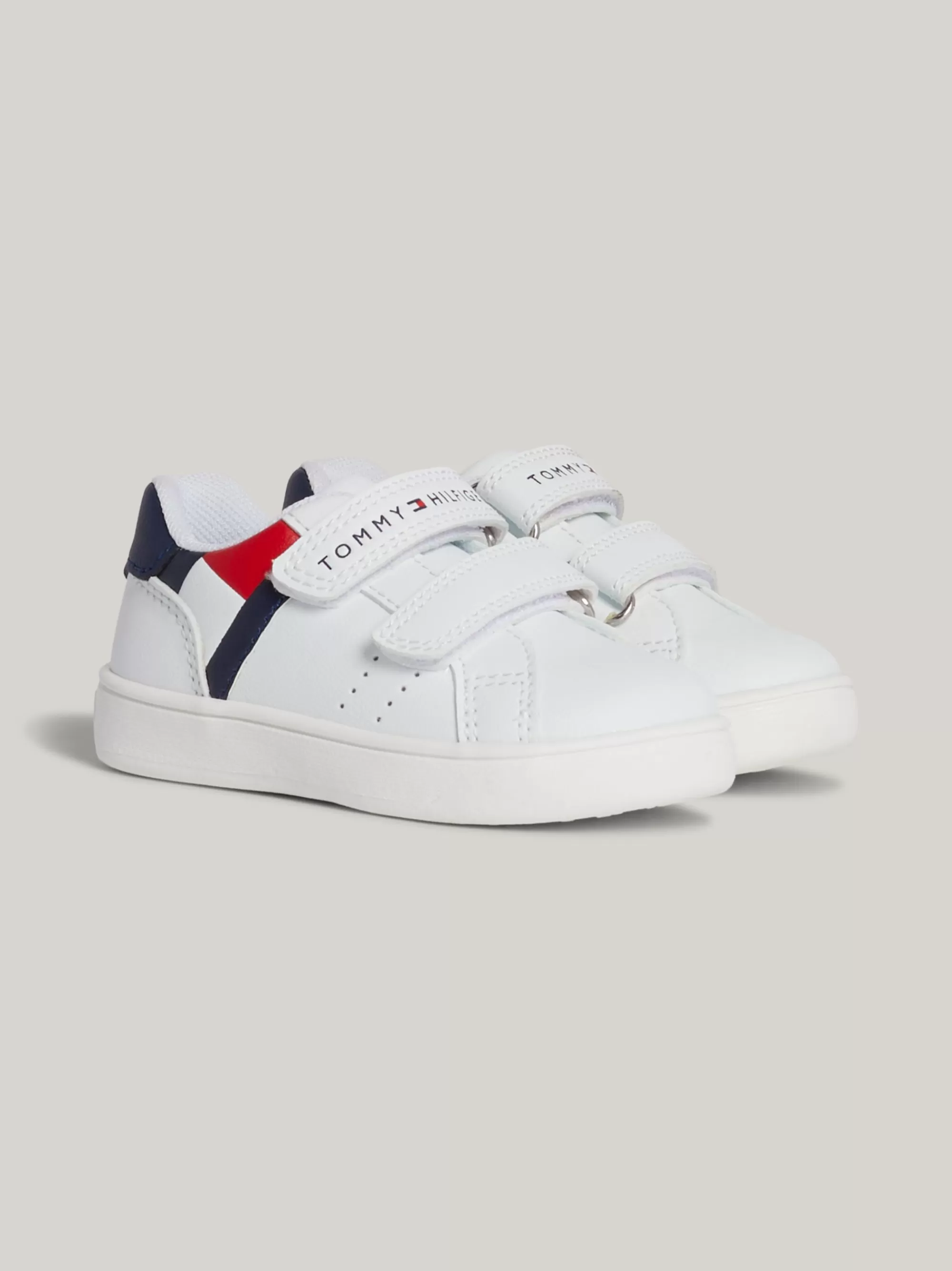 Schoenen & Accessoires*Tommy Hilfiger Sneaker Met Vlag En Klittenbandsluiting WHITE