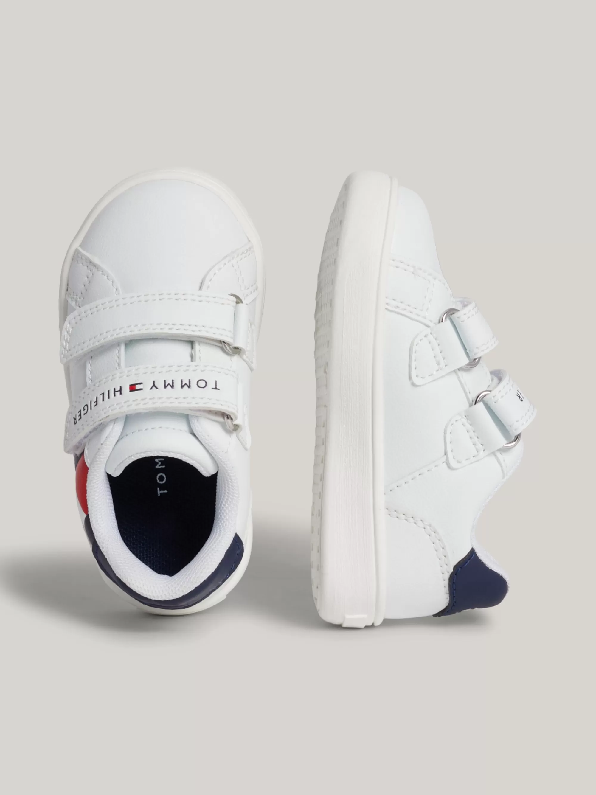Schoenen & Accessoires*Tommy Hilfiger Sneaker Met Vlag En Klittenbandsluiting WHITE