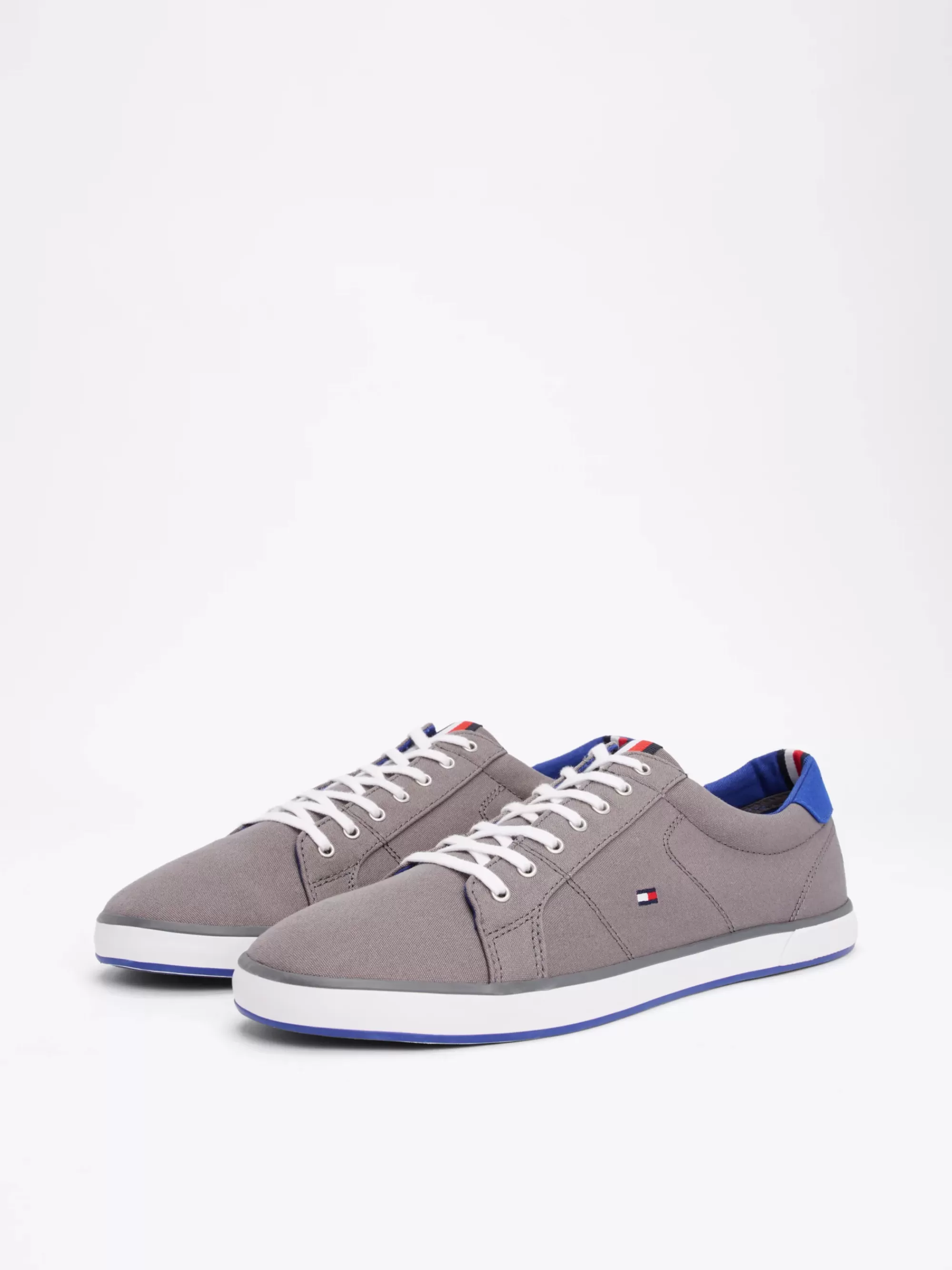 Sneakers*Tommy Hilfiger Sneaker Van Canvas Met Veters STEEL GREY