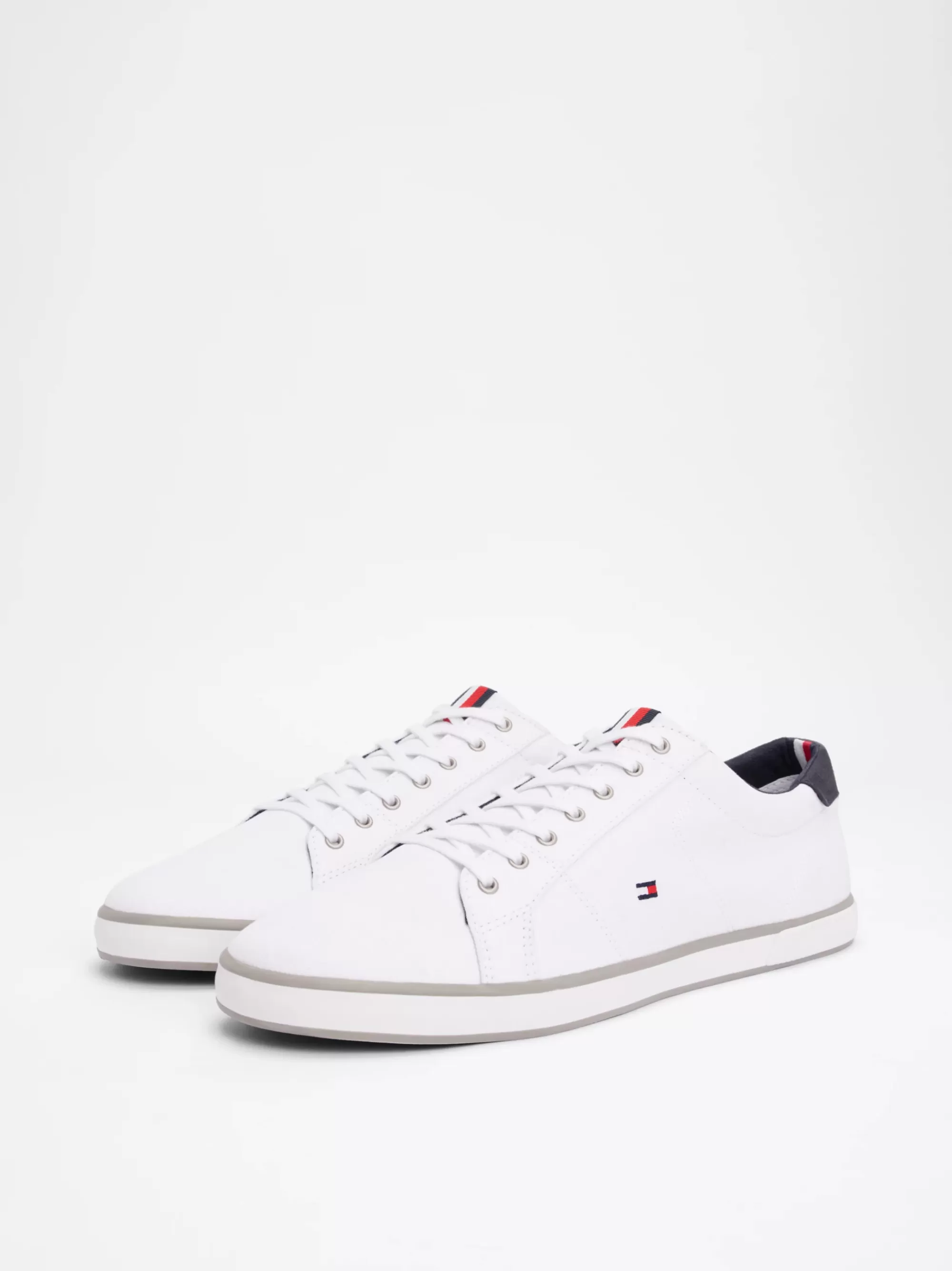White Trainers | Sneakers*Tommy Hilfiger Sneaker Van Canvas Met Veters WHITE
