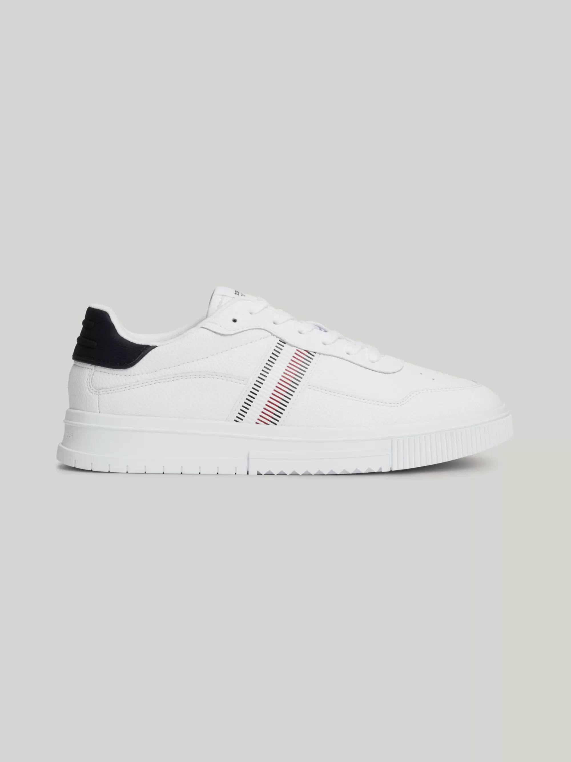 White Trainers | Sneakers*Tommy Hilfiger Sneaker Van Gegranuleerd Leer Met Signature-tape WHITE