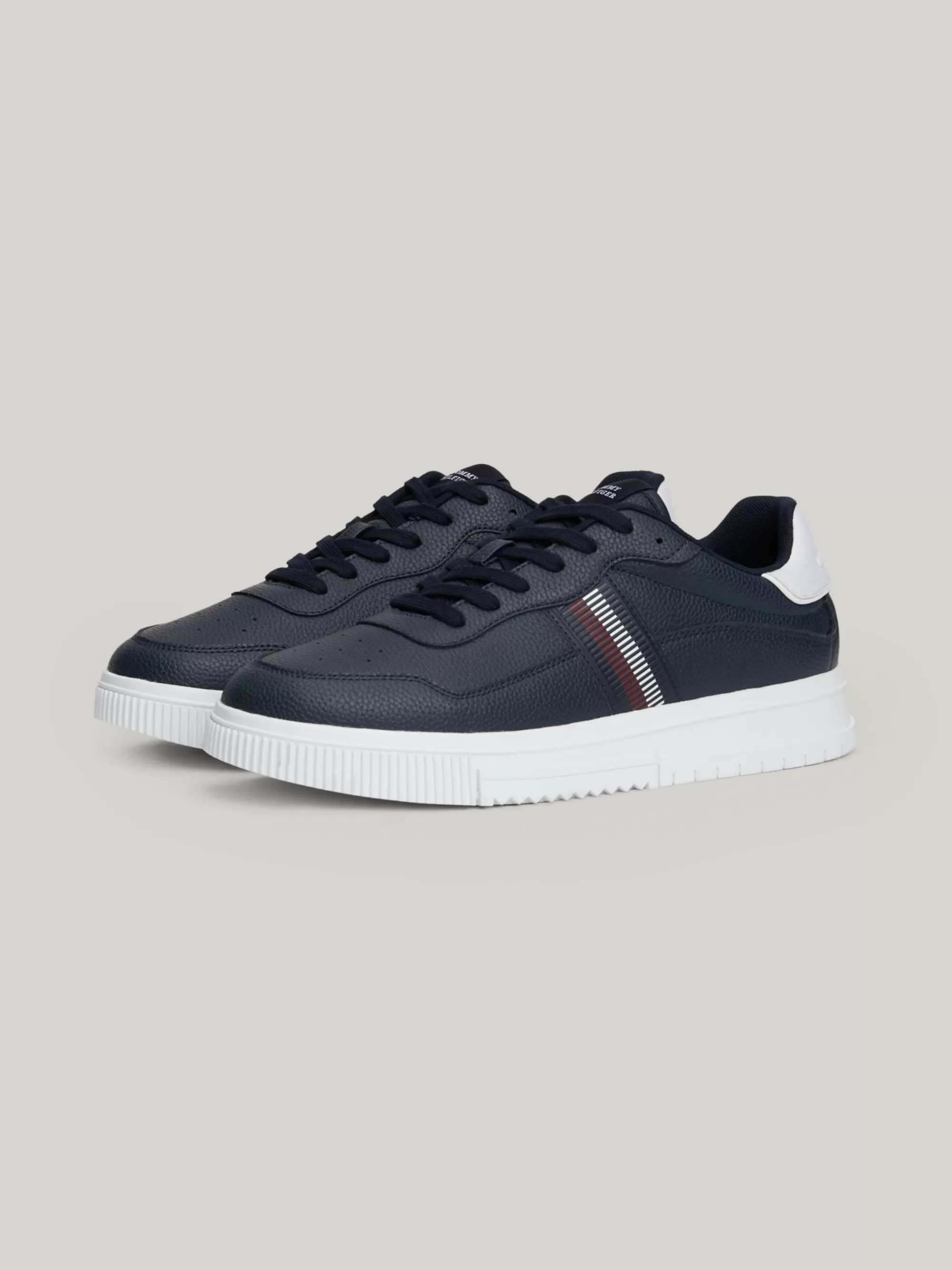 Sneakers*Tommy Hilfiger Sneaker Van Gegranuleerd Leer Met Signature-tape DESERT SKY
