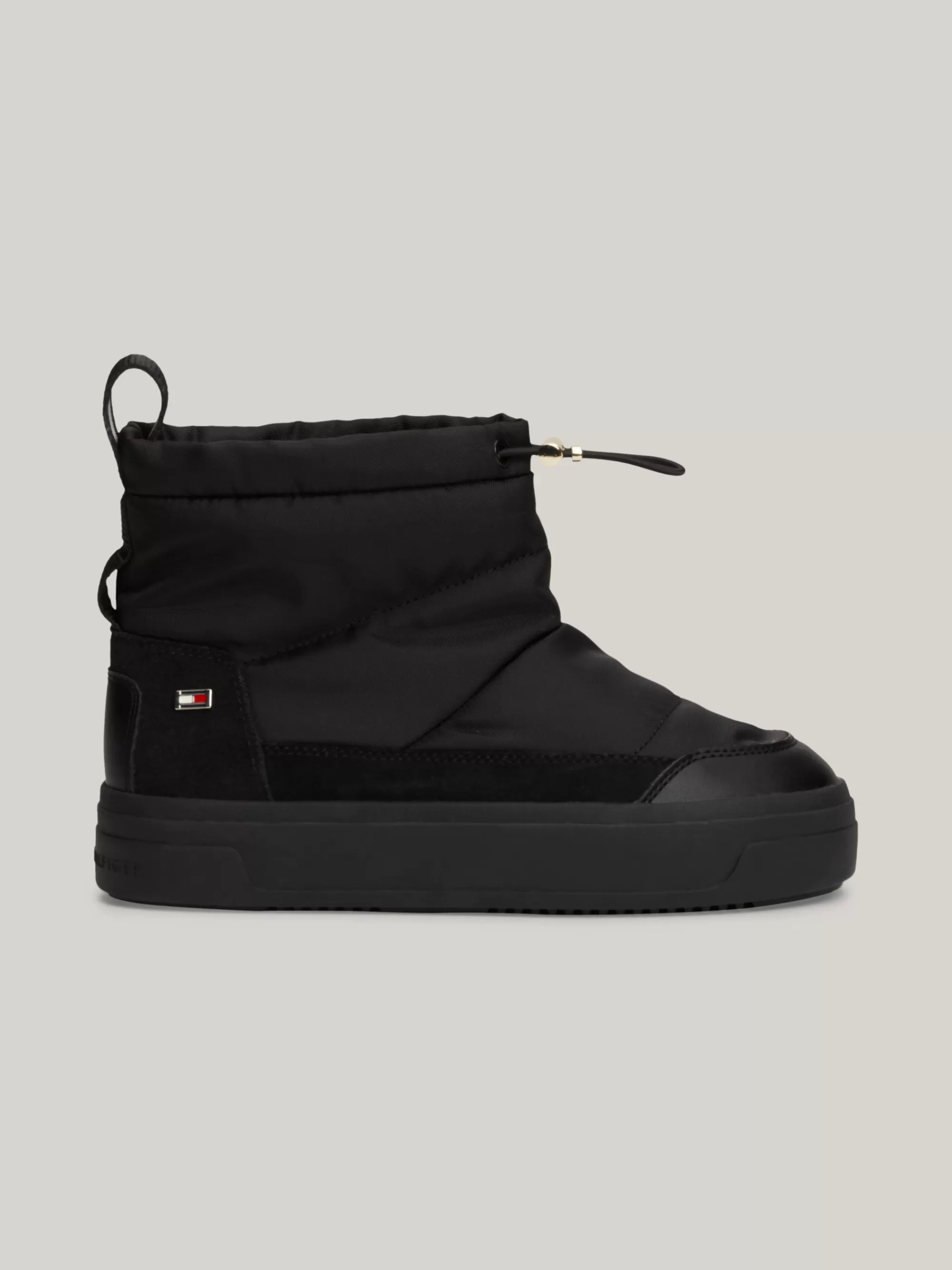 Laarzen & Enkellaarzen*Tommy Hilfiger Snowboot Op Enkelhoogte Met Trekkoord BLACK