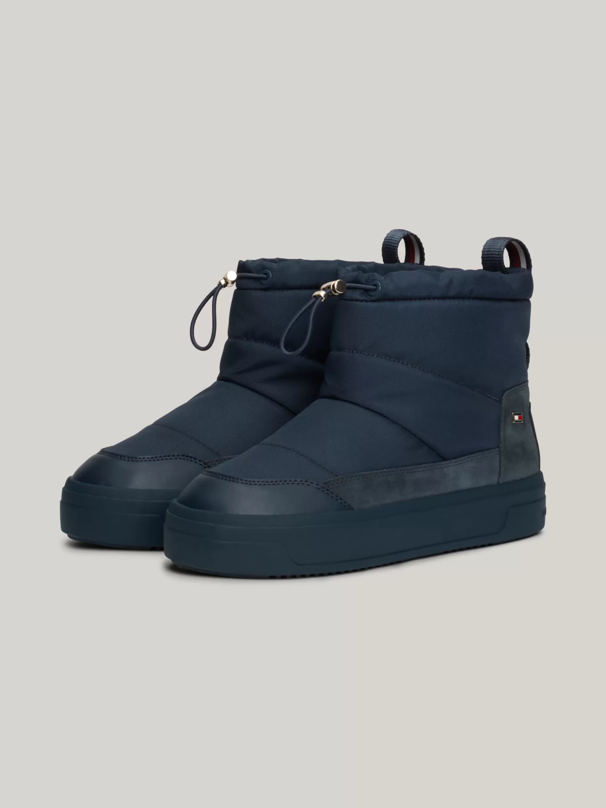 Laarzen & Enkellaarzen*Tommy Hilfiger Snowboot Op Enkelhoogte Met Trekkoord MILITARY DENIM