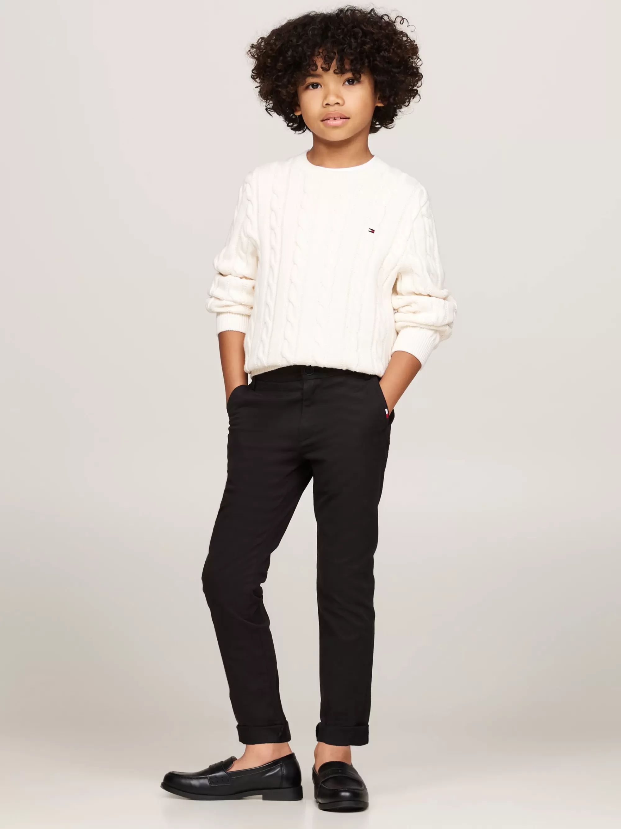 Broeken & Korte Broeken*Tommy Hilfiger Soft Slim Fit Chino Van Twill BLACK