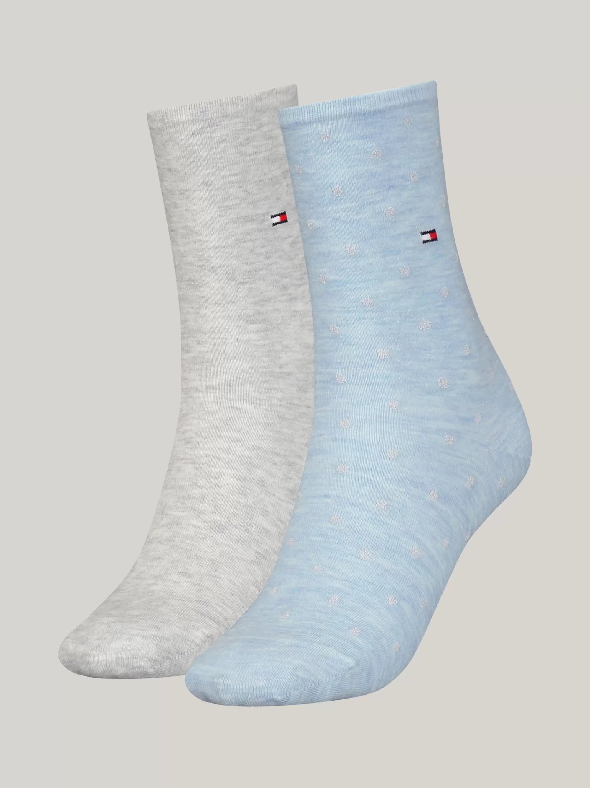 Sokken & Panty's*Tommy Hilfiger Sokken Met Metallic Stippen LIGHT BLUE MELANGE