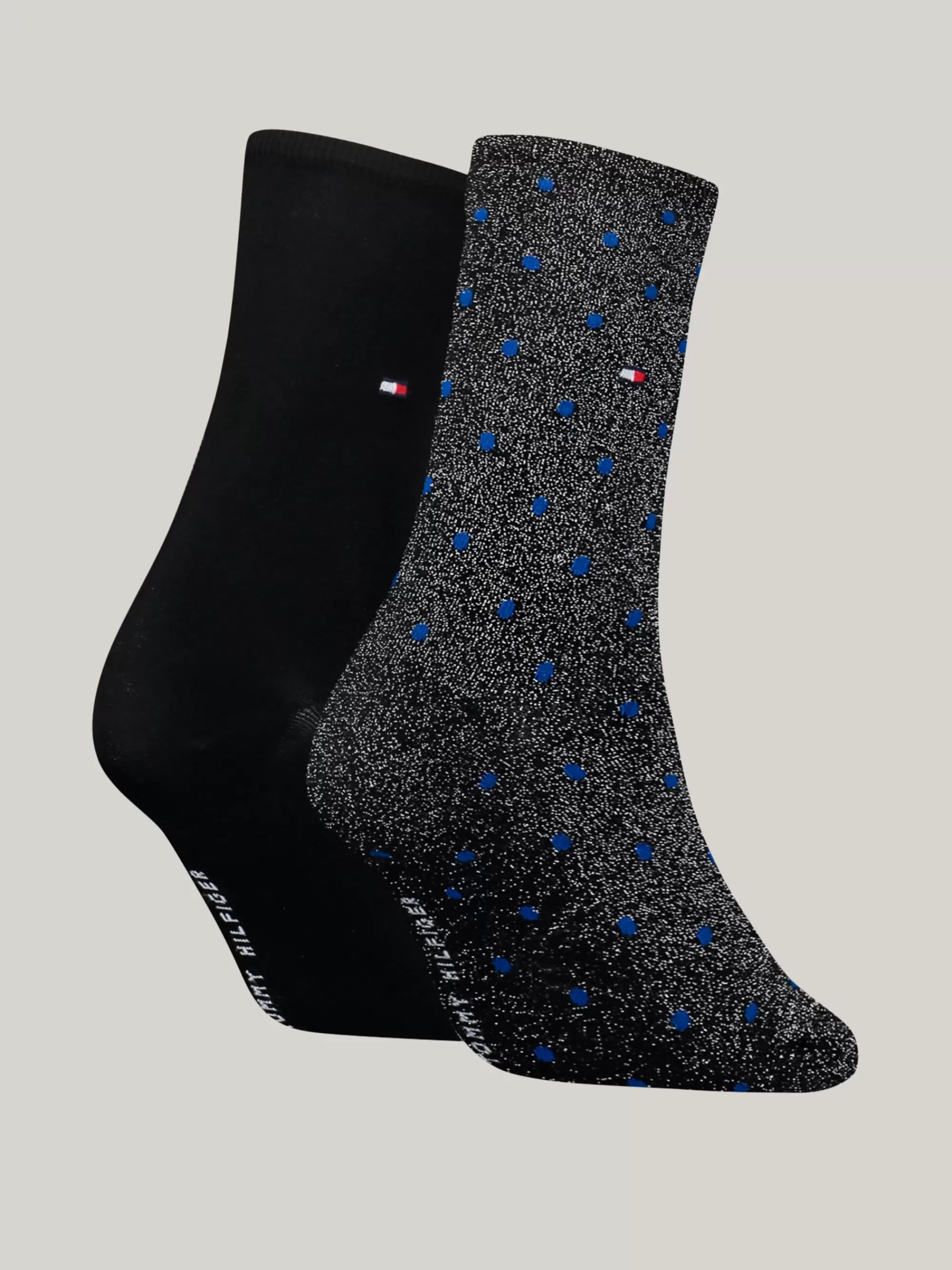 Sokken & Panty's*Tommy Hilfiger Sokken Met Metallic Stippen BLACK / BLUE