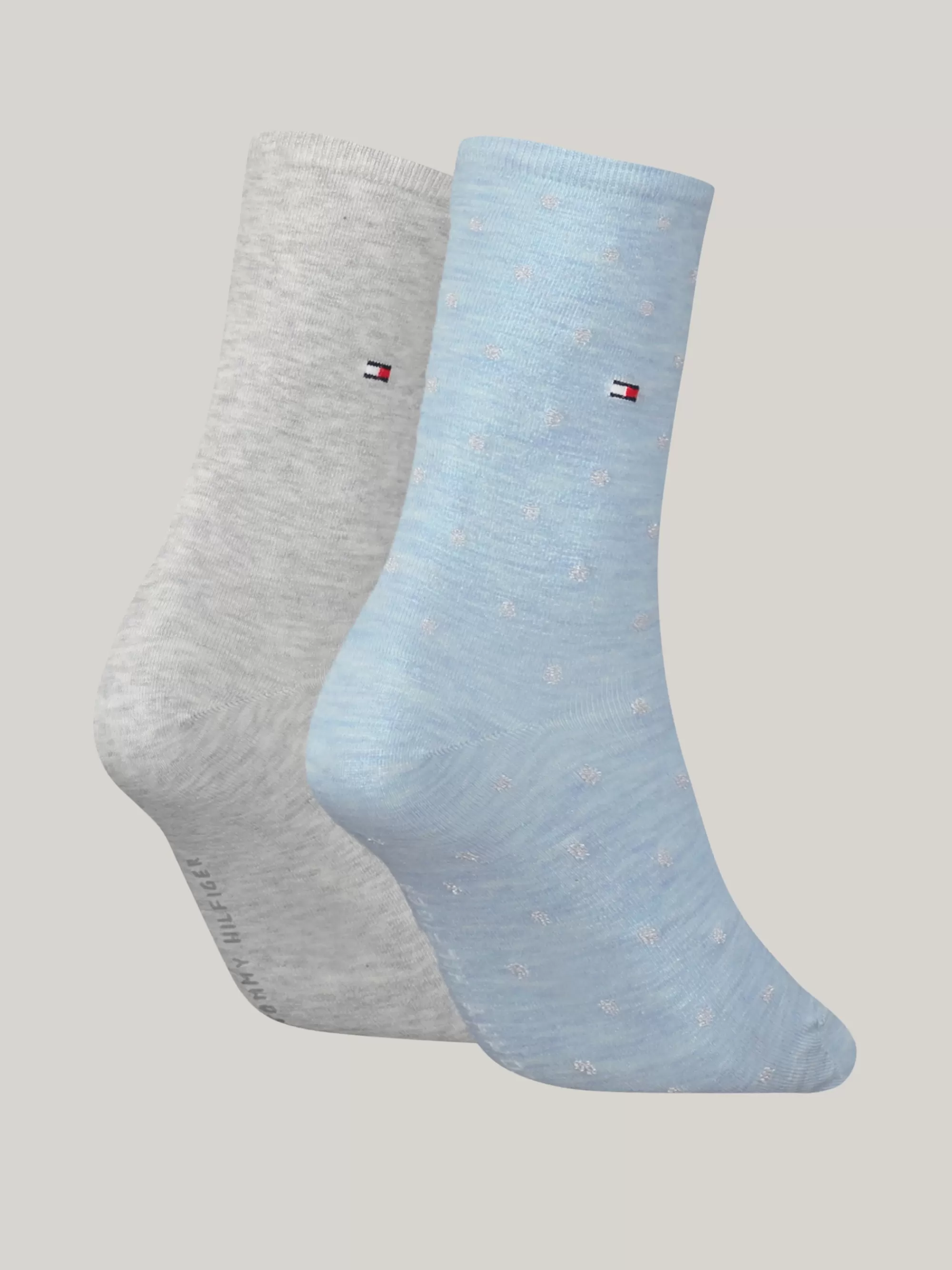 Sokken & Panty's*Tommy Hilfiger Sokken Met Metallic Stippen LIGHT BLUE MELANGE